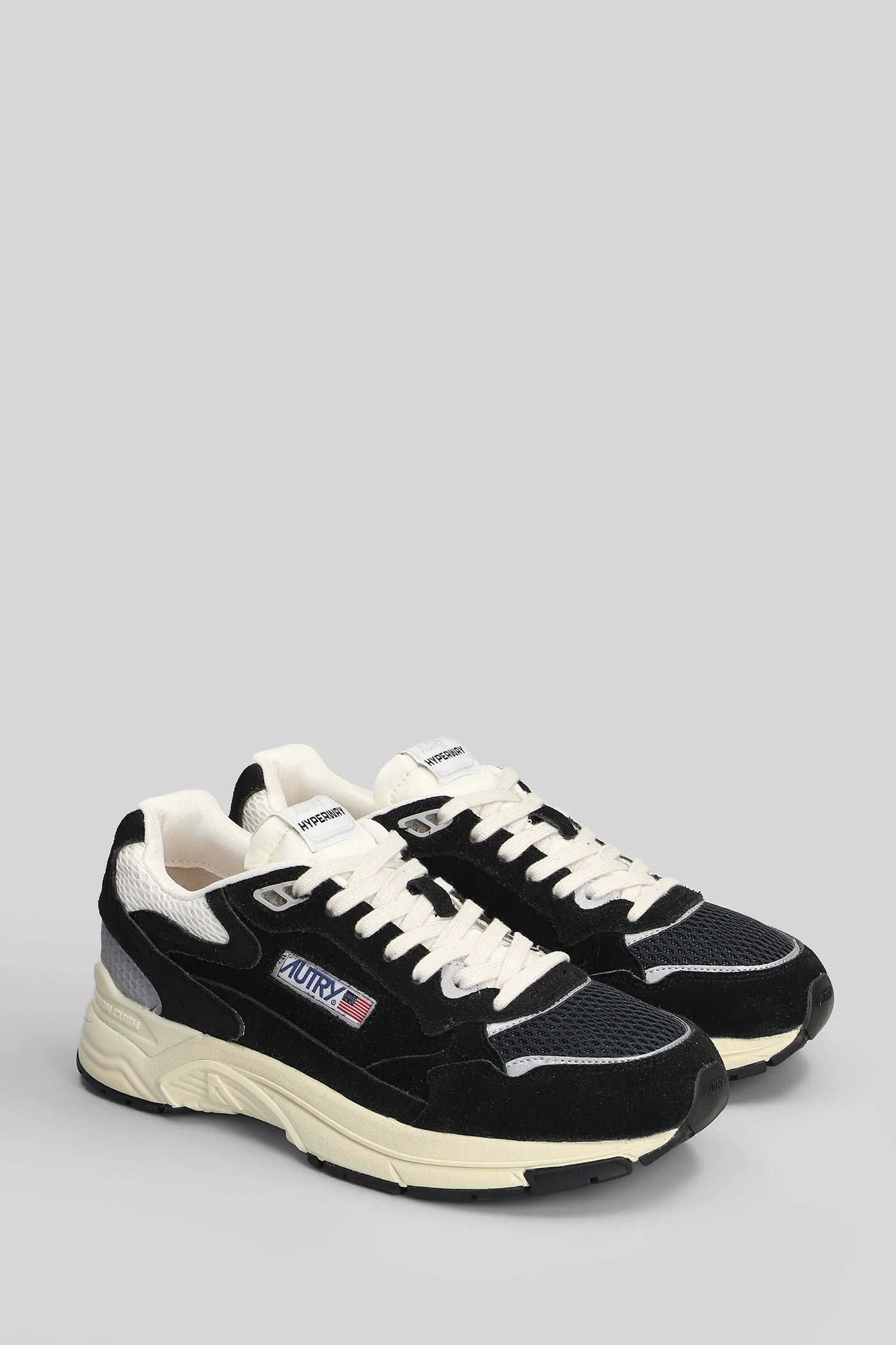Hyperway Low Sneakers in black Suede and fabric - Image 2