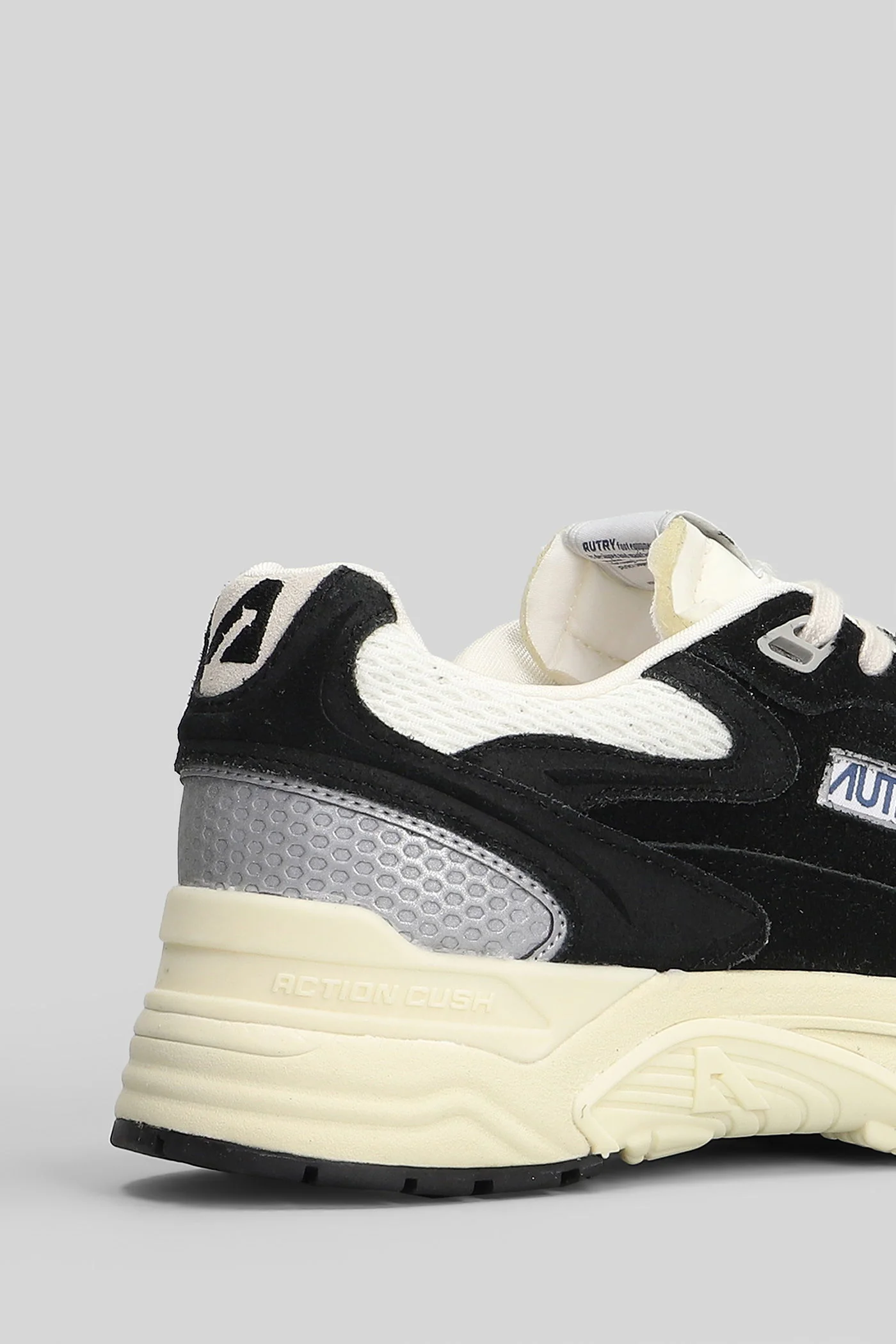 Hyperway Low Sneakers in black Suede and fabric - Image 5
