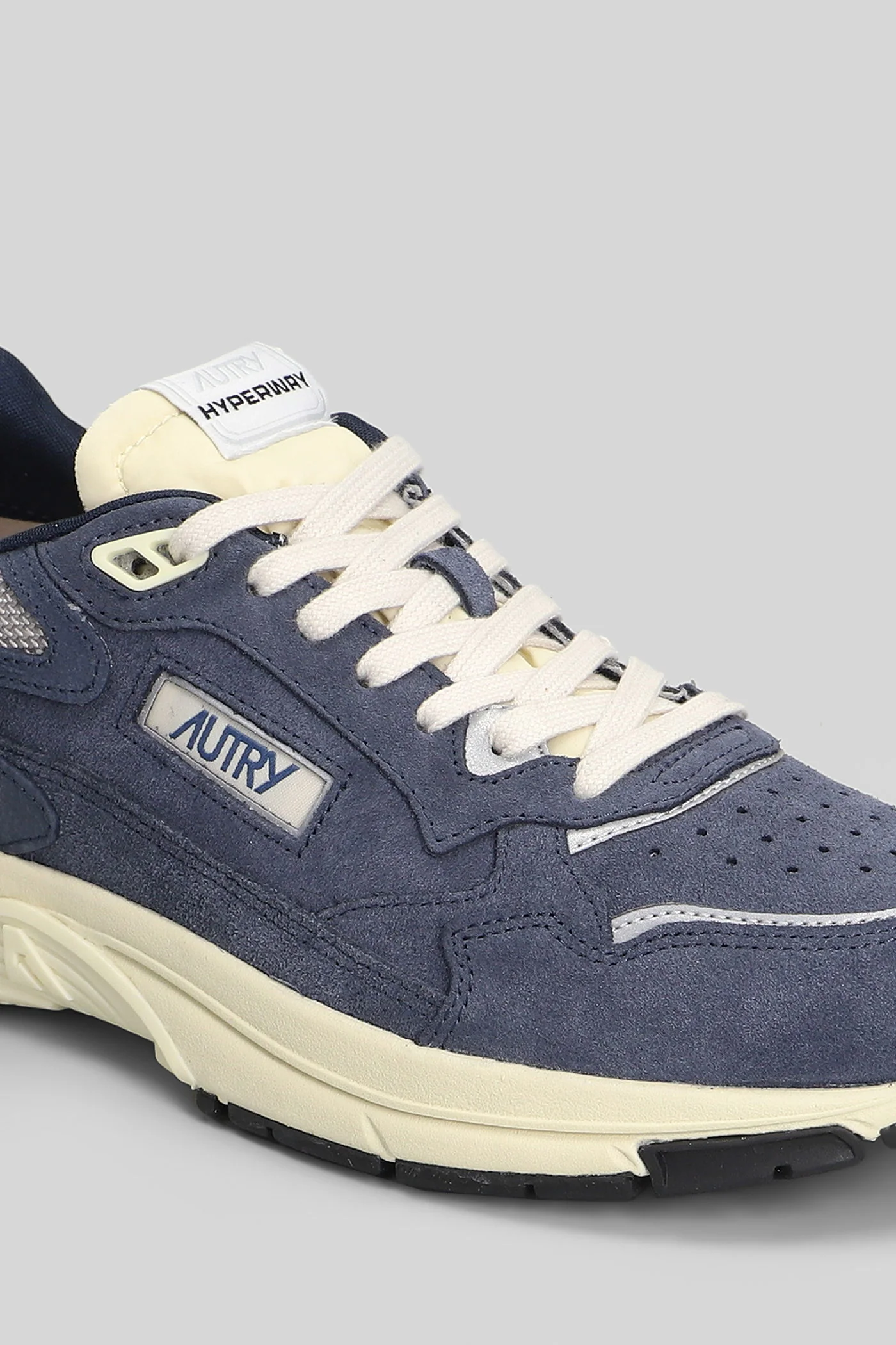 Hyperway Low Sneakers in blue Suede and fabric - Image 5