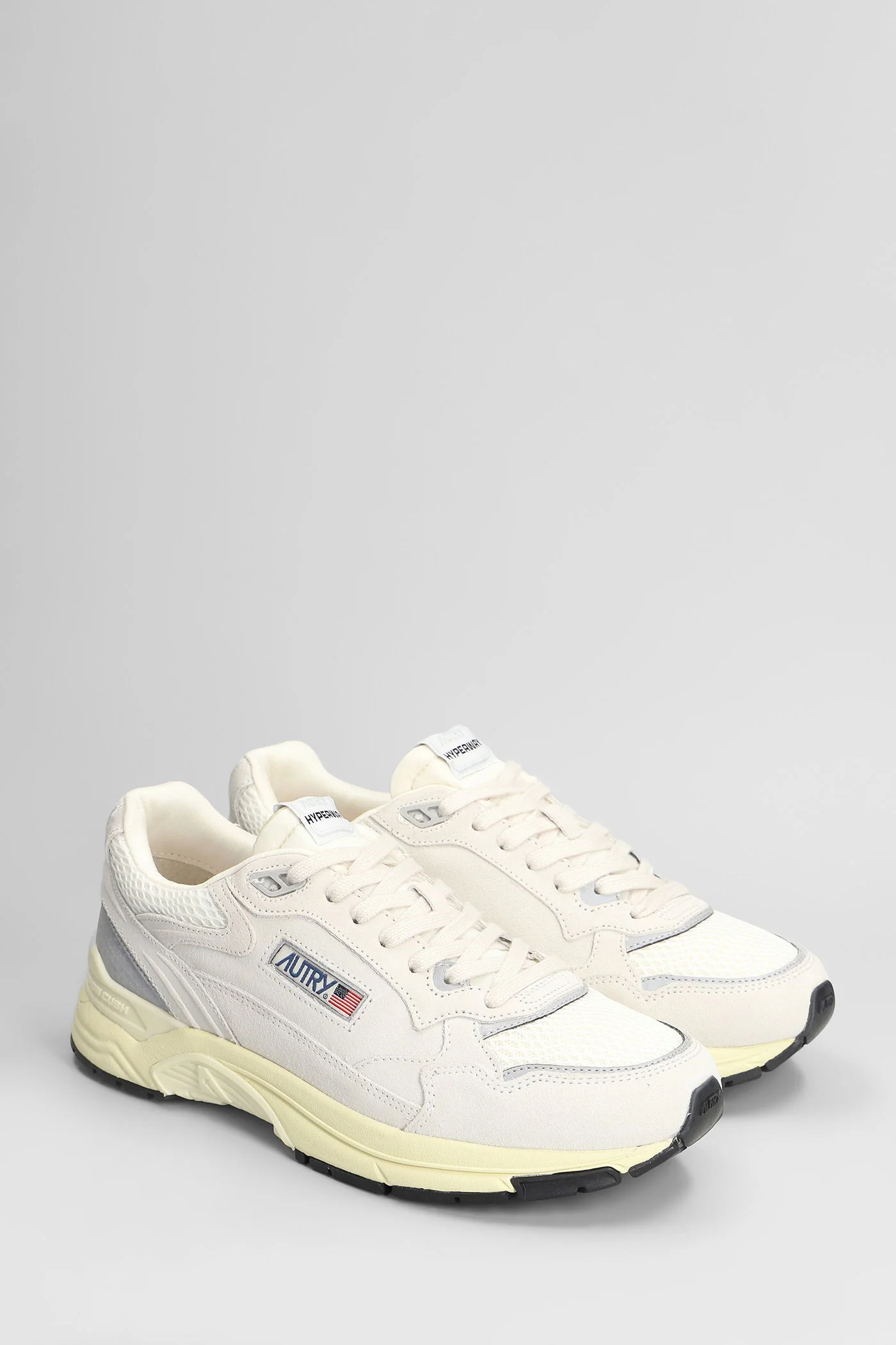 Hyperway Low Sneakers in grey Suede and fabric - Image 2