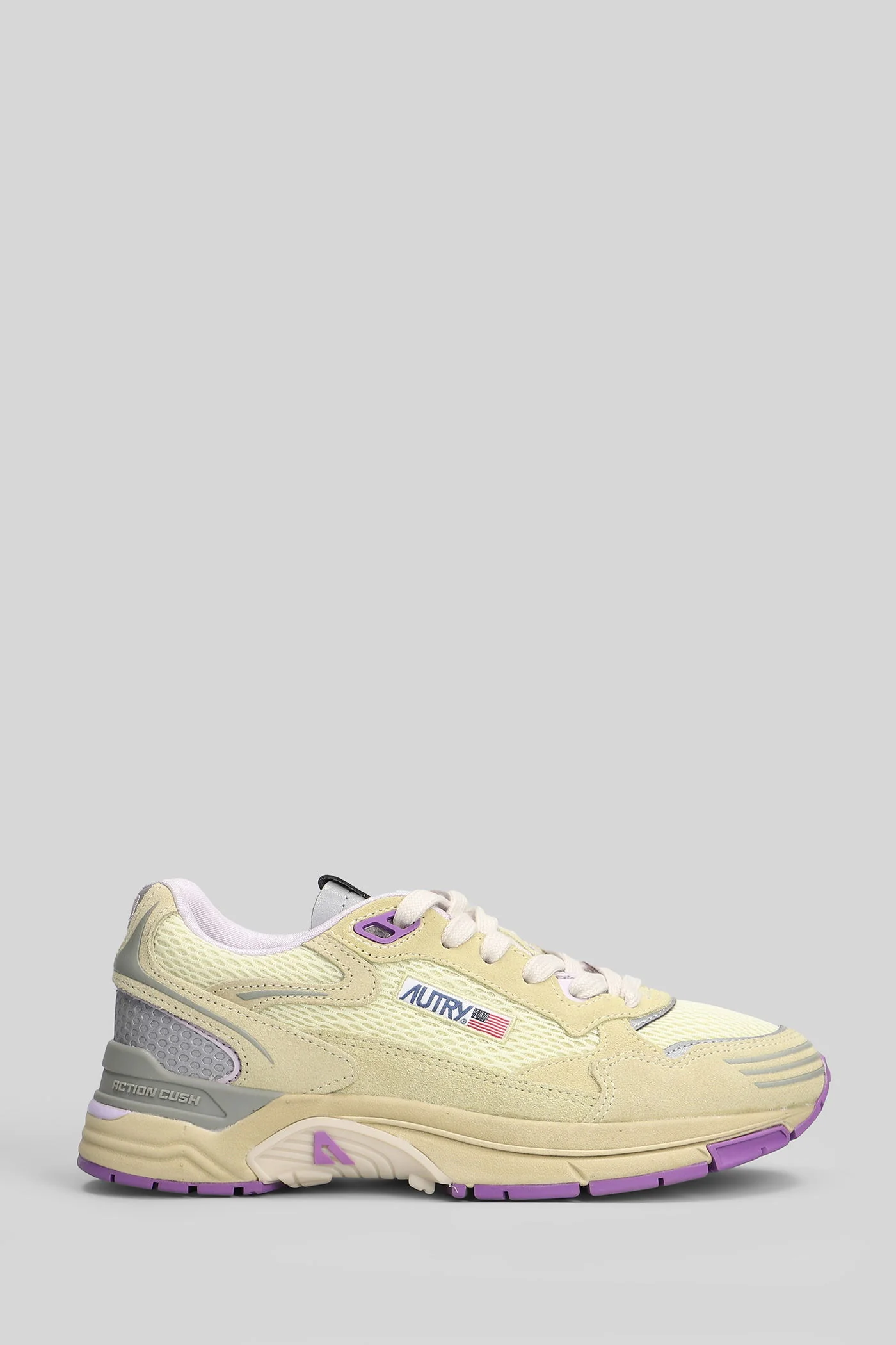 Hyperway low Sneakers in multicolor Suede and fabric