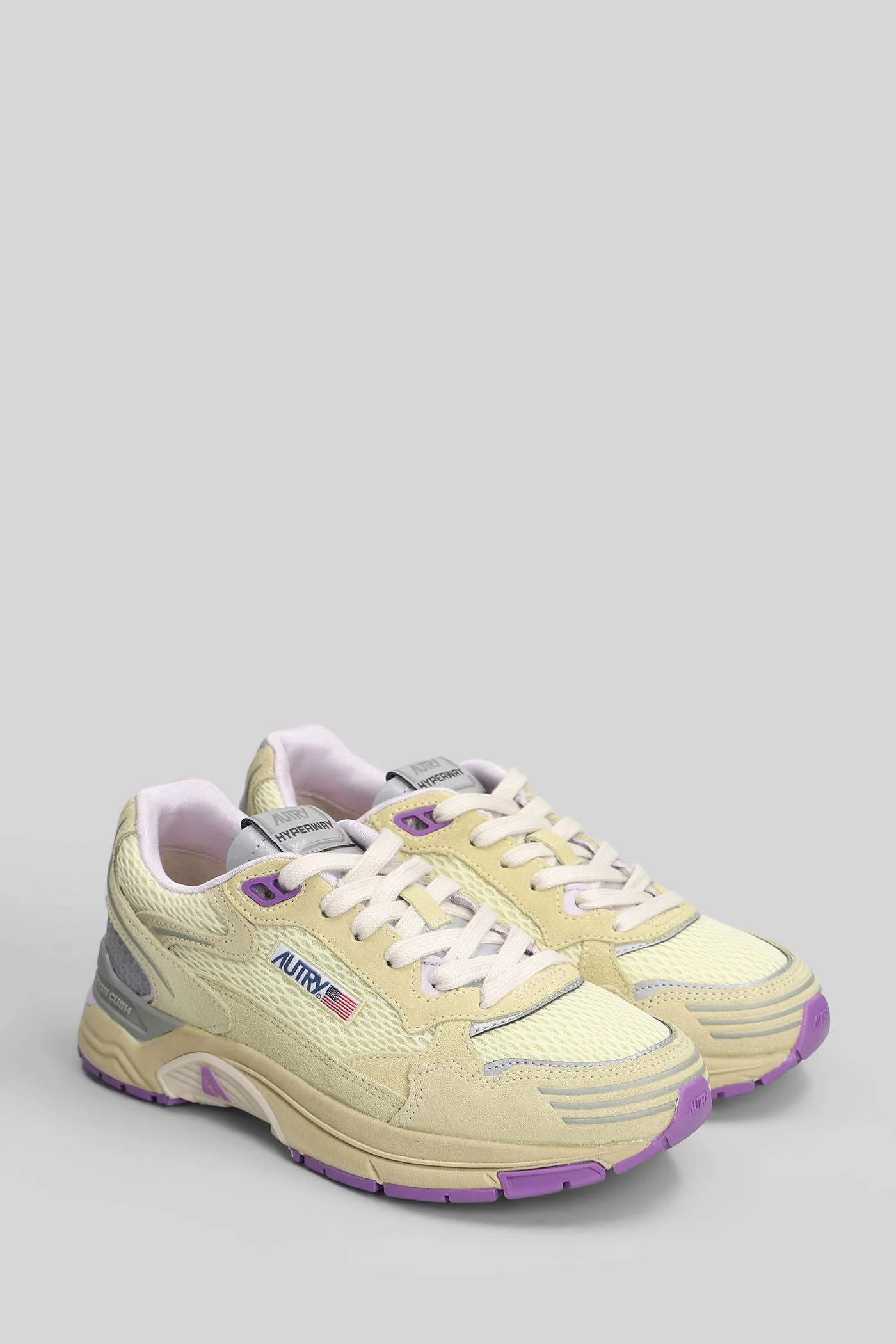 Hyperway low Sneakers in multicolor Suede and fabric - Image 2