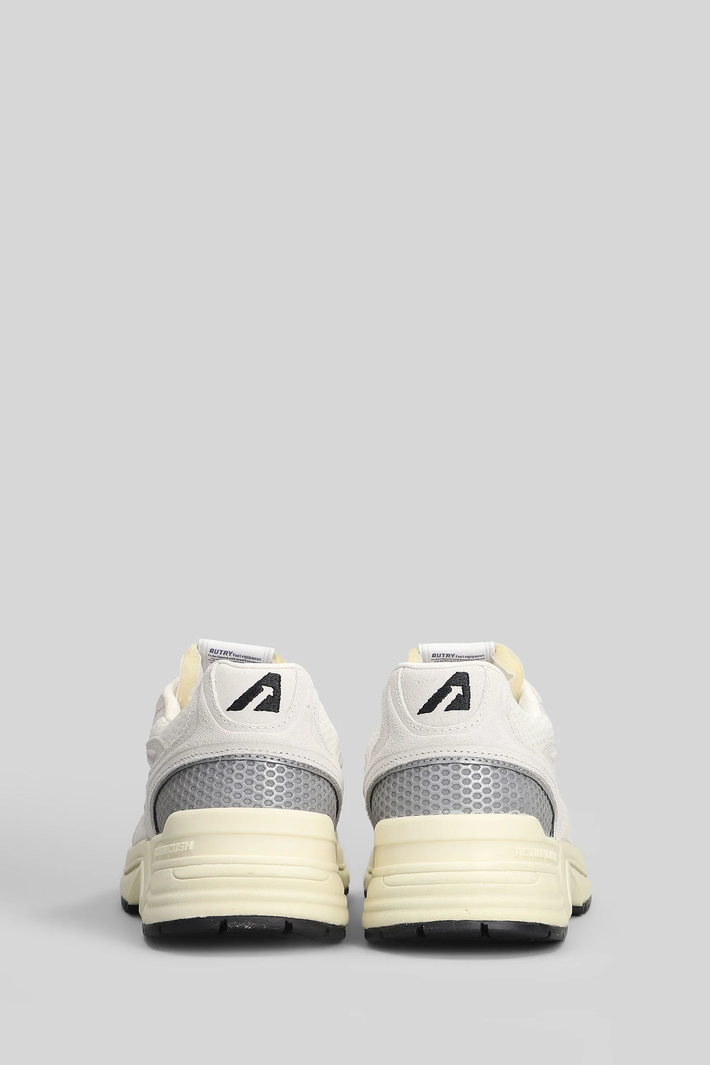 Hyperway Low Sneakers in white Suede and fabric - Image 4