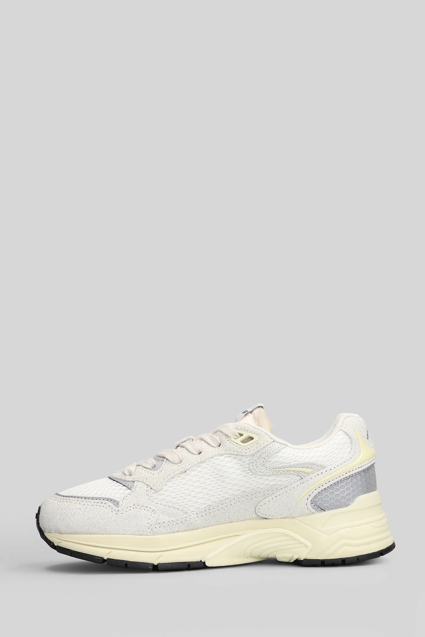 Hyperway Low Sneakers in white Suede and fabric - Image 3