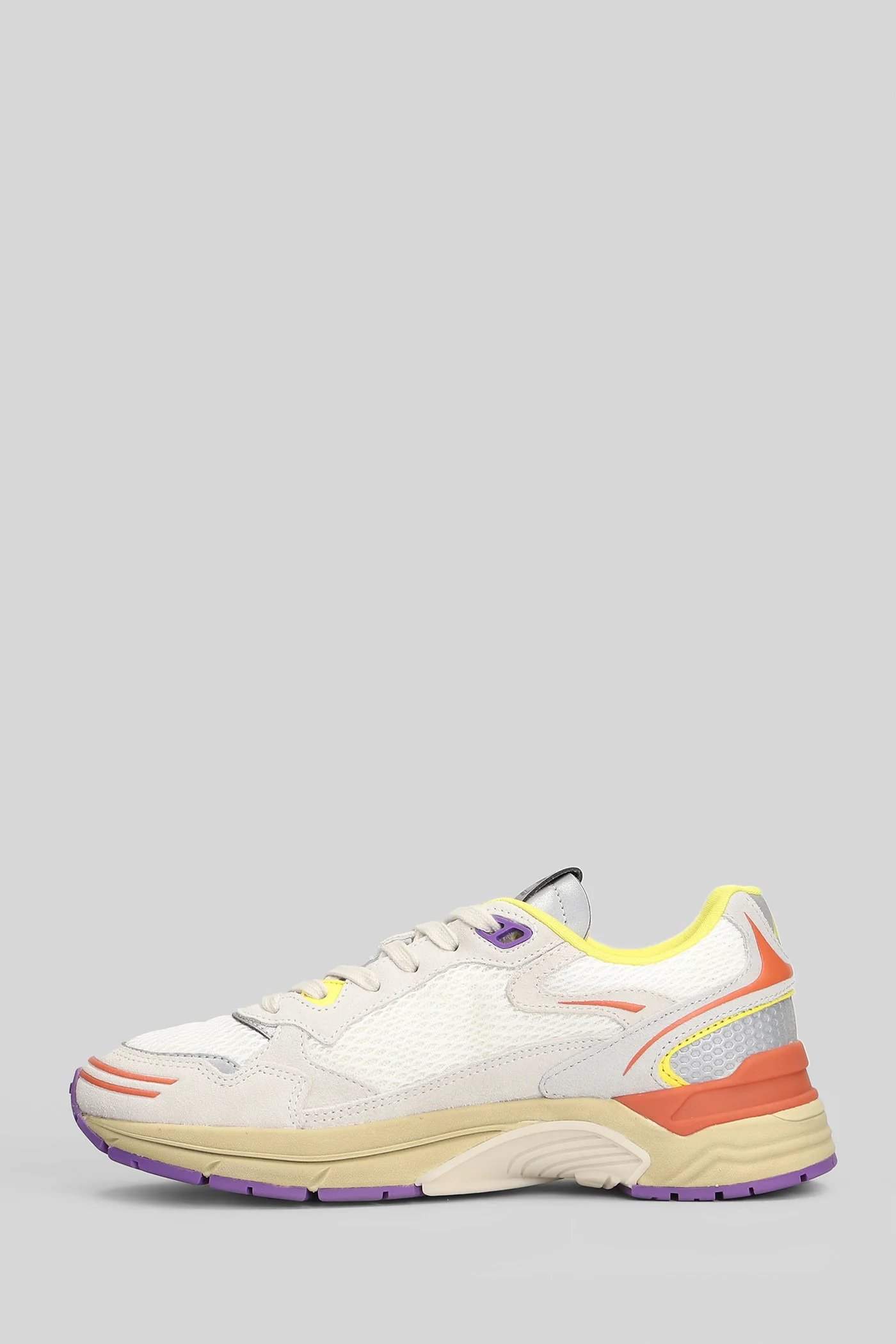 Hyperway Low Sneakers in white Suede and fabric - Image 3