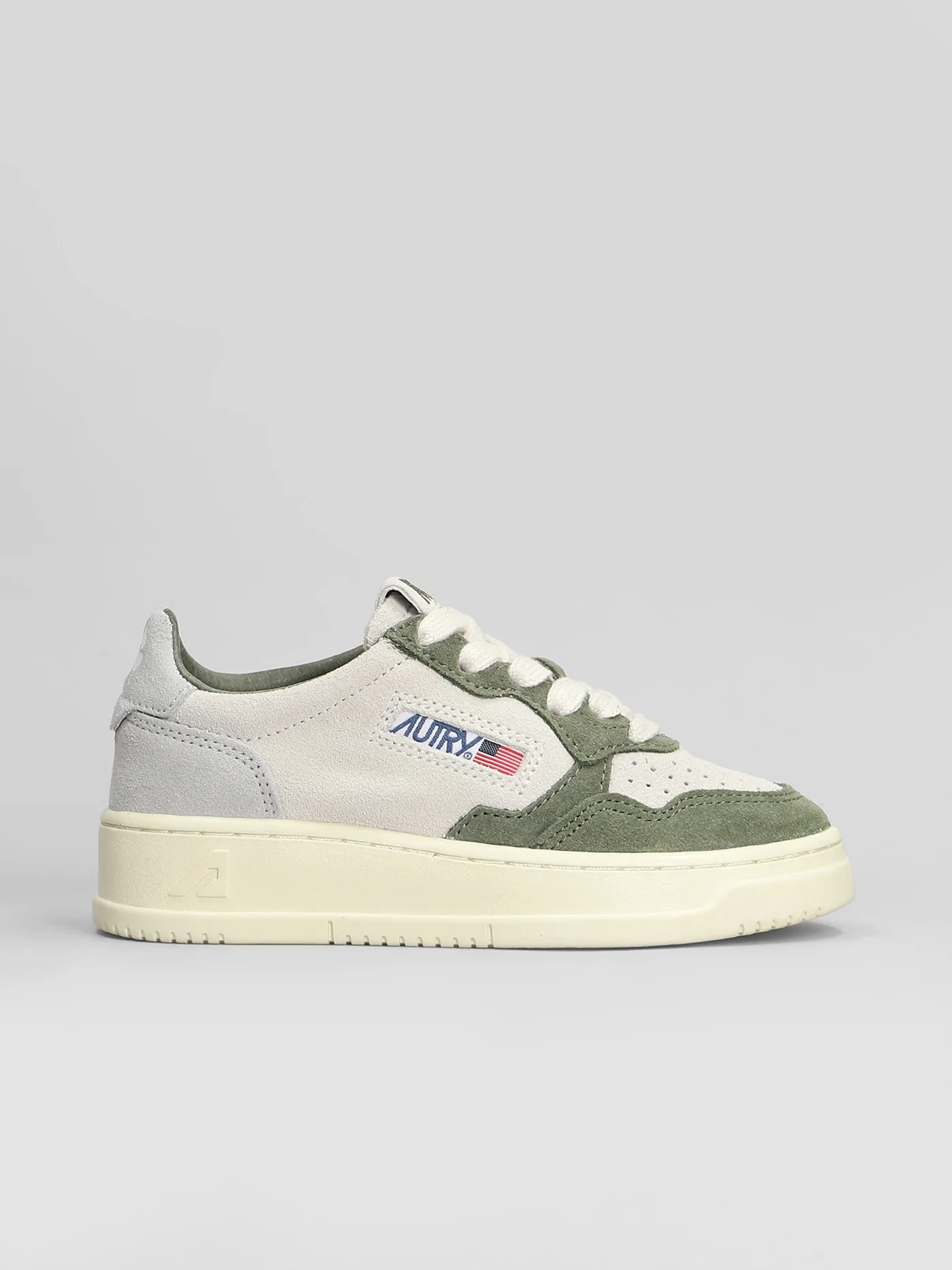 Medalist Low Sneakers in green Suede and fabric