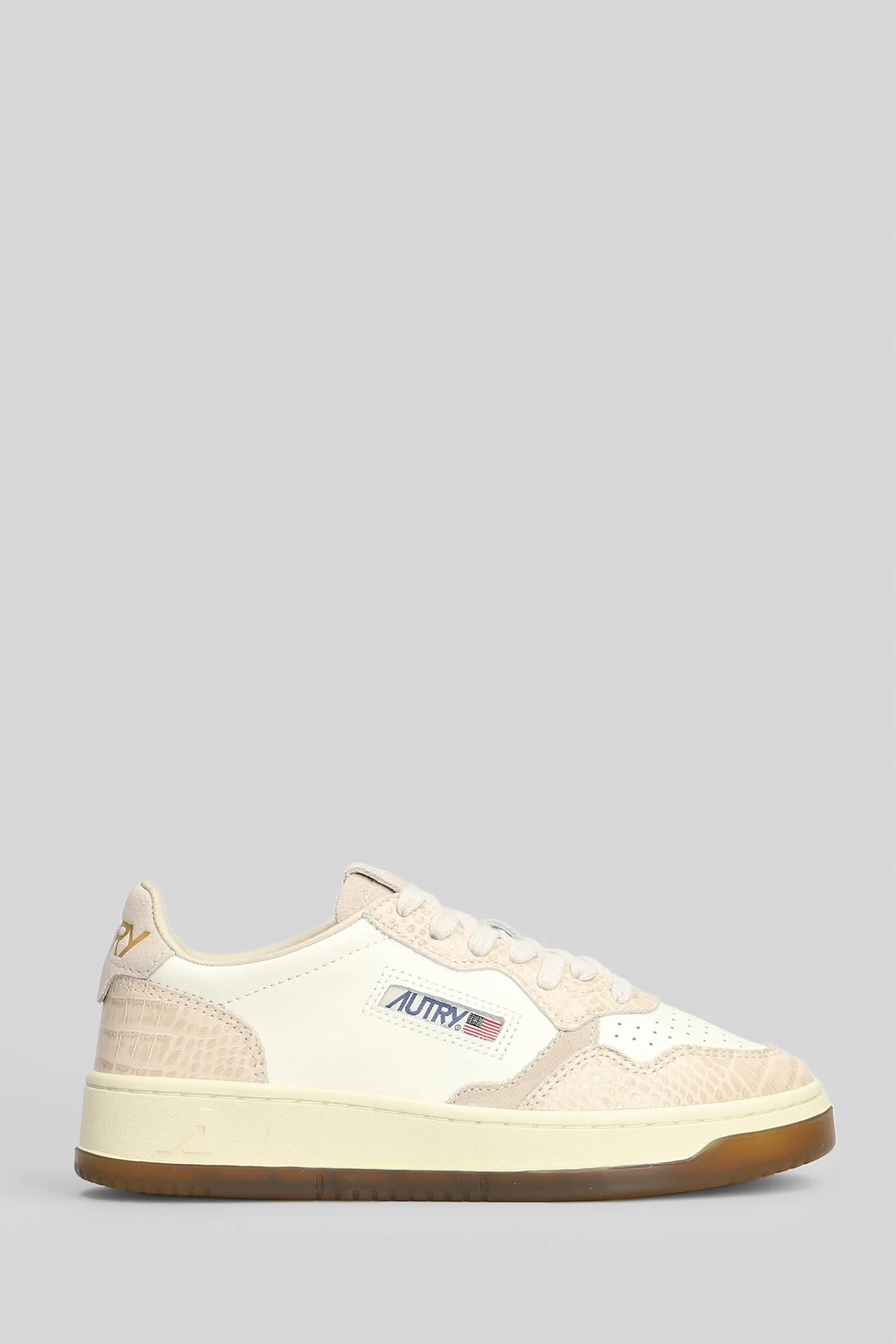 Medalist Low Sneakers in beige leather