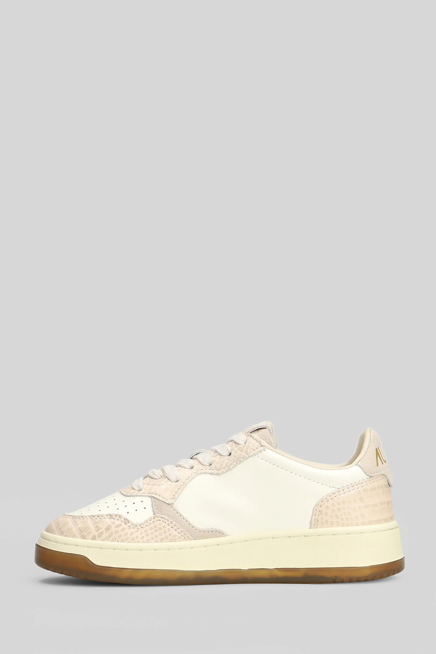 Medalist Low Sneakers in beige leather - Image 3