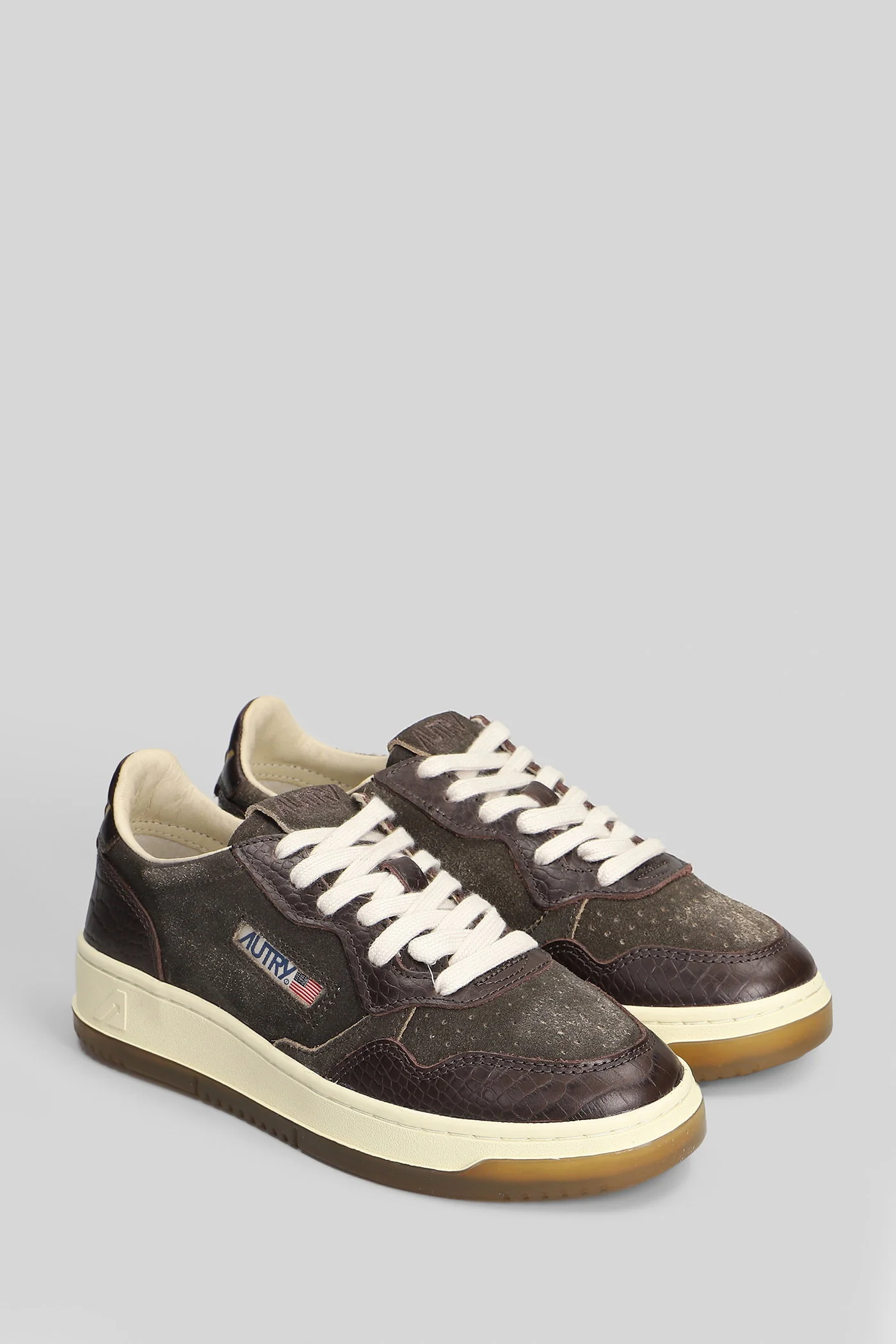 Medalist Low Sneakers in brown suede and leather - Image 2