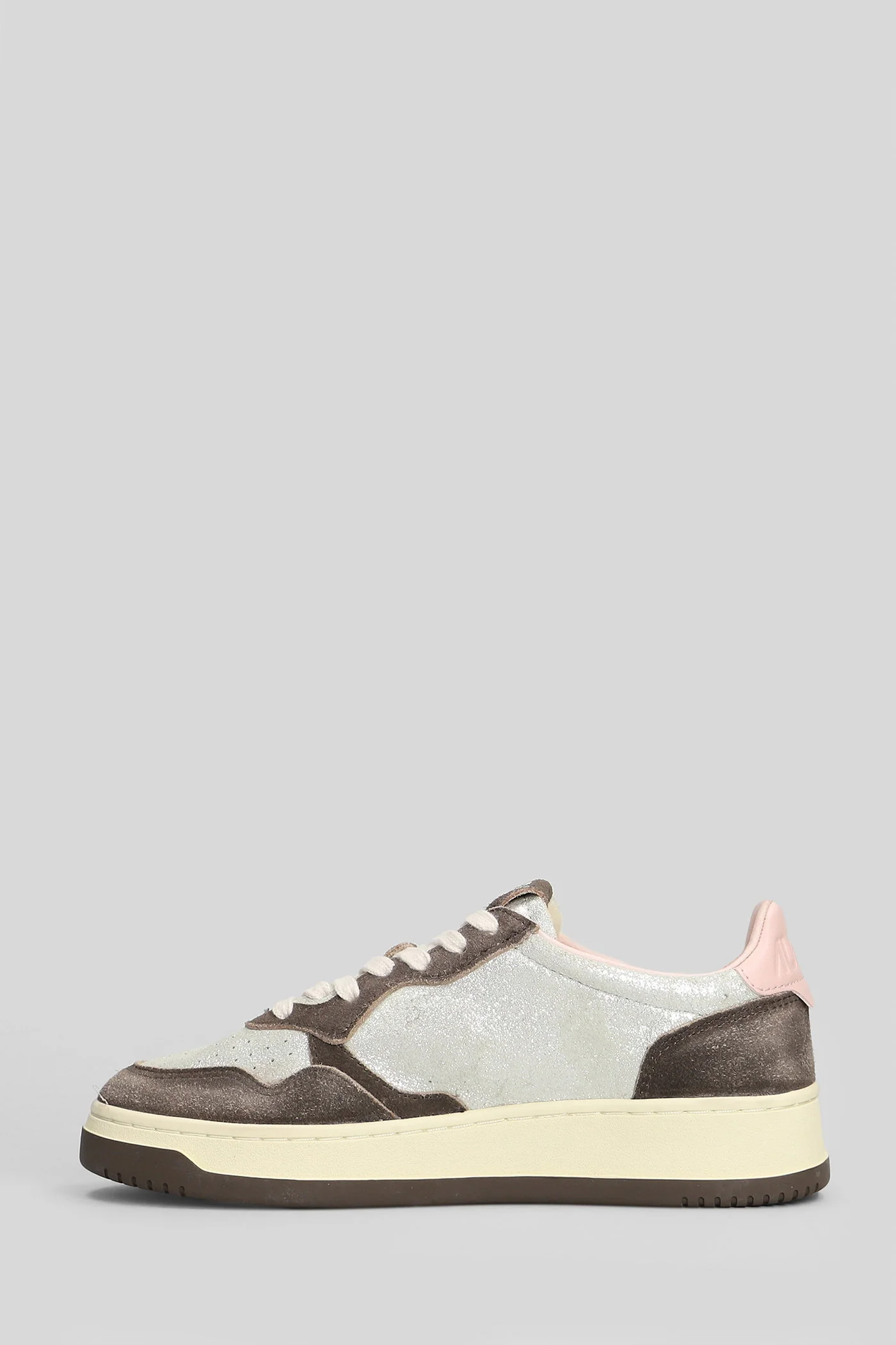 Medalist Low Sneakers in silver Suede and fabric - Image 53