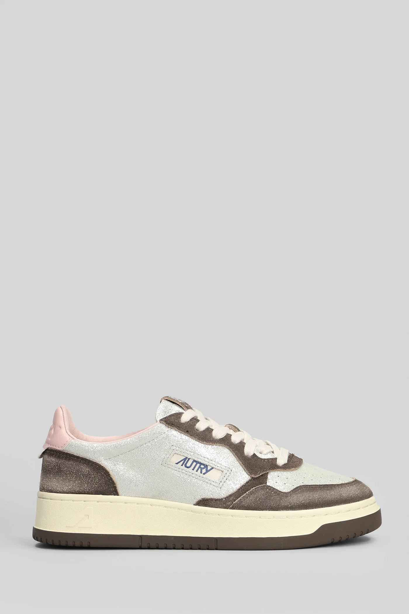 Medalist Low Sneakers in silver Suede and fabric - Image 56