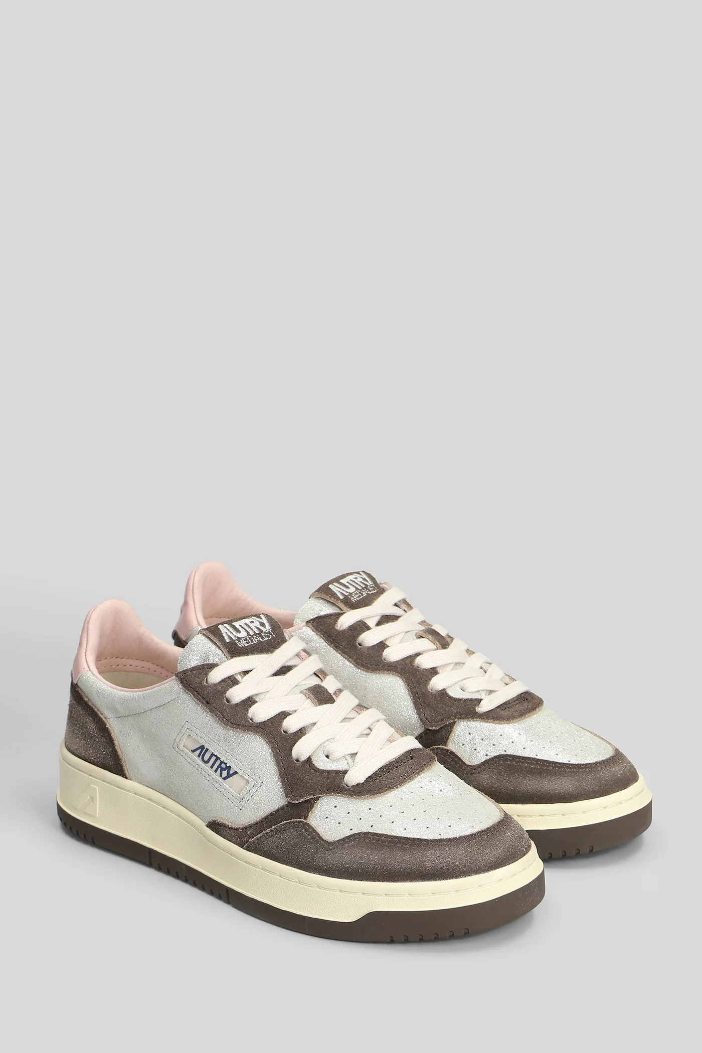 Medalist Low Sneakers in silver Suede and fabric - Image 57