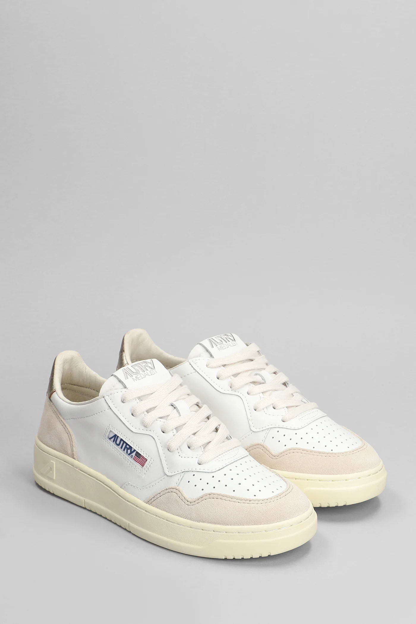Medalist Low Sneakers in white suede and leather - Image 2