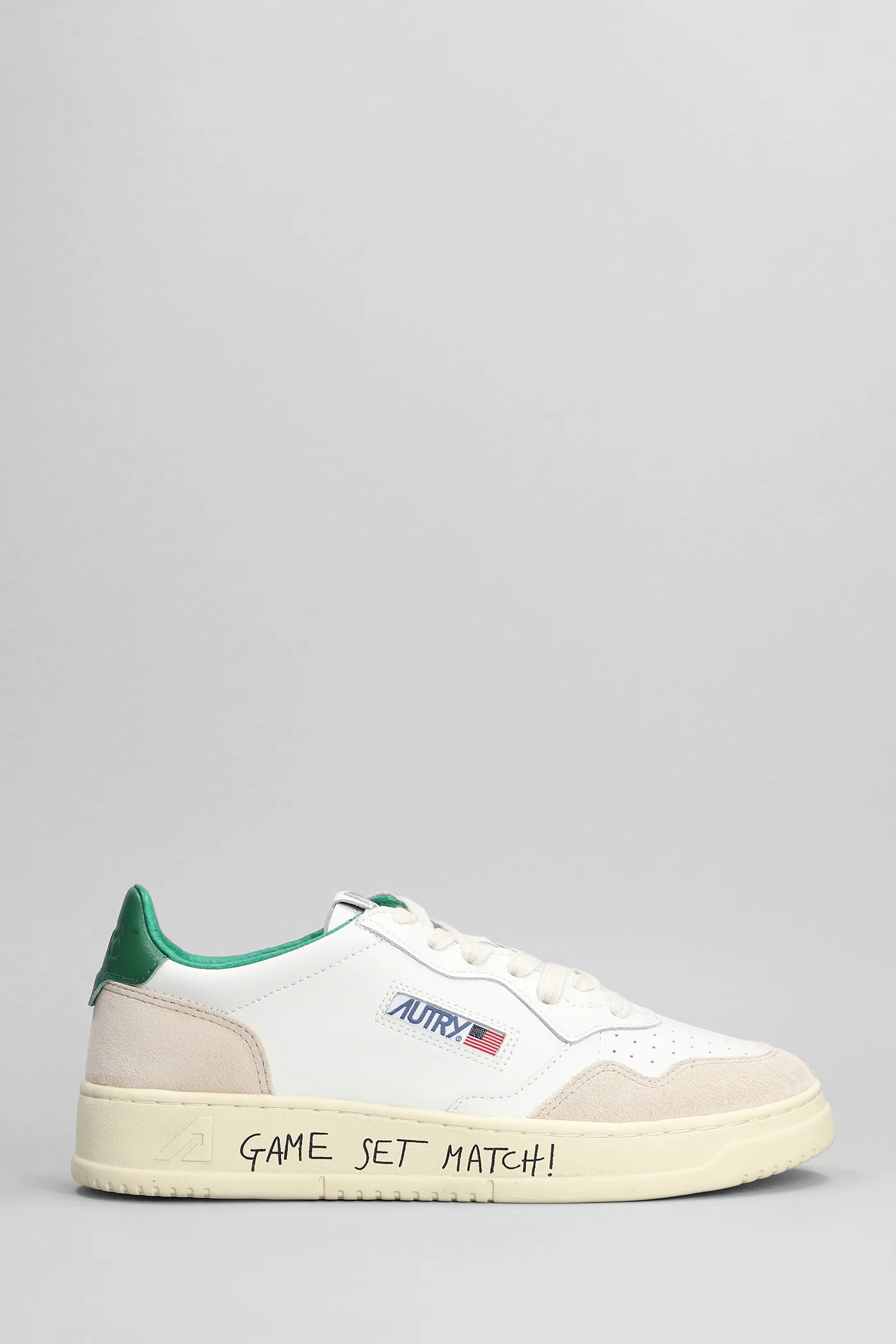 Medalist Low Sneakers in white suede and leather