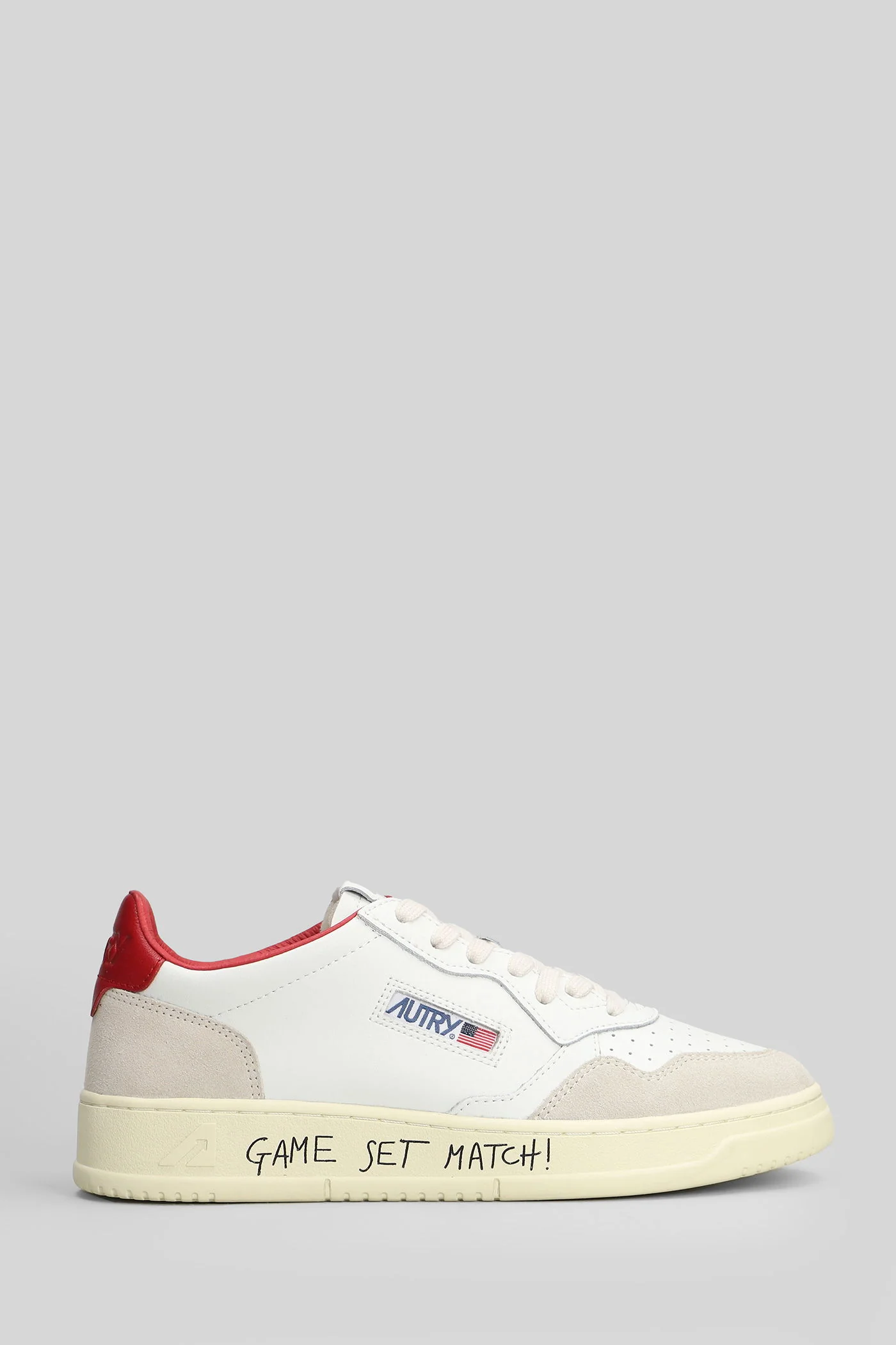 Medalist low Sneakers in white suede and leather