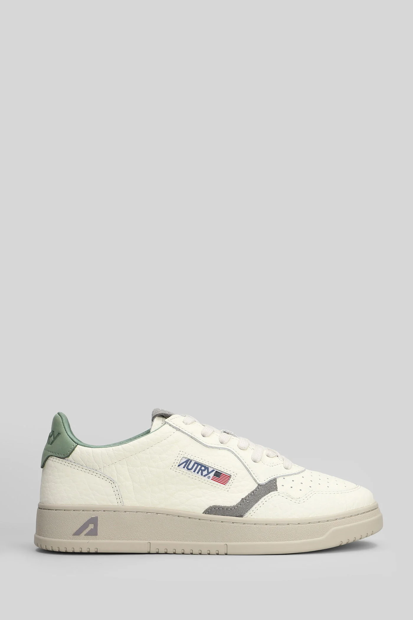 Medalist low Sneakers in white suede and leather