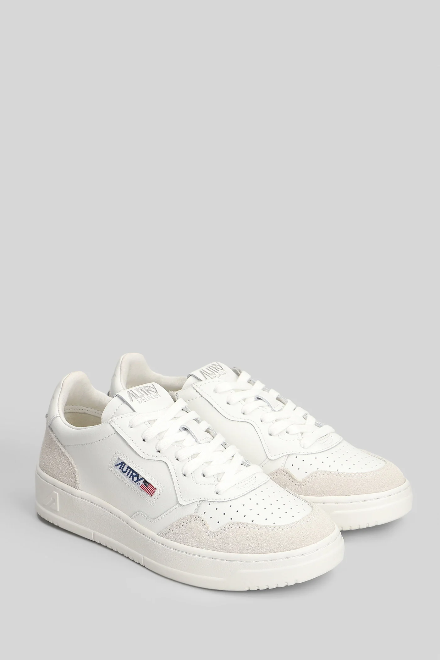 Medalist Low Sneakers in white suede and leather - Image 7