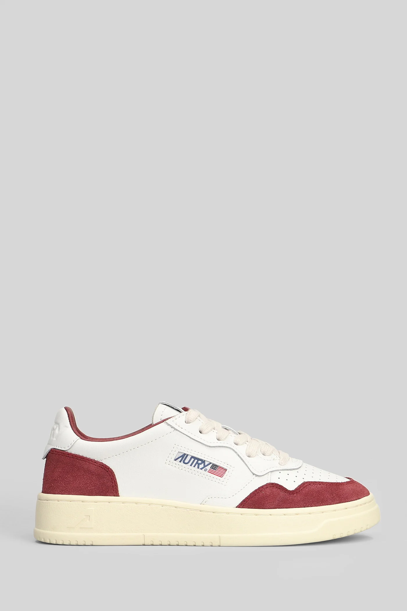 Medalist Low Sneakers in white suede and leather