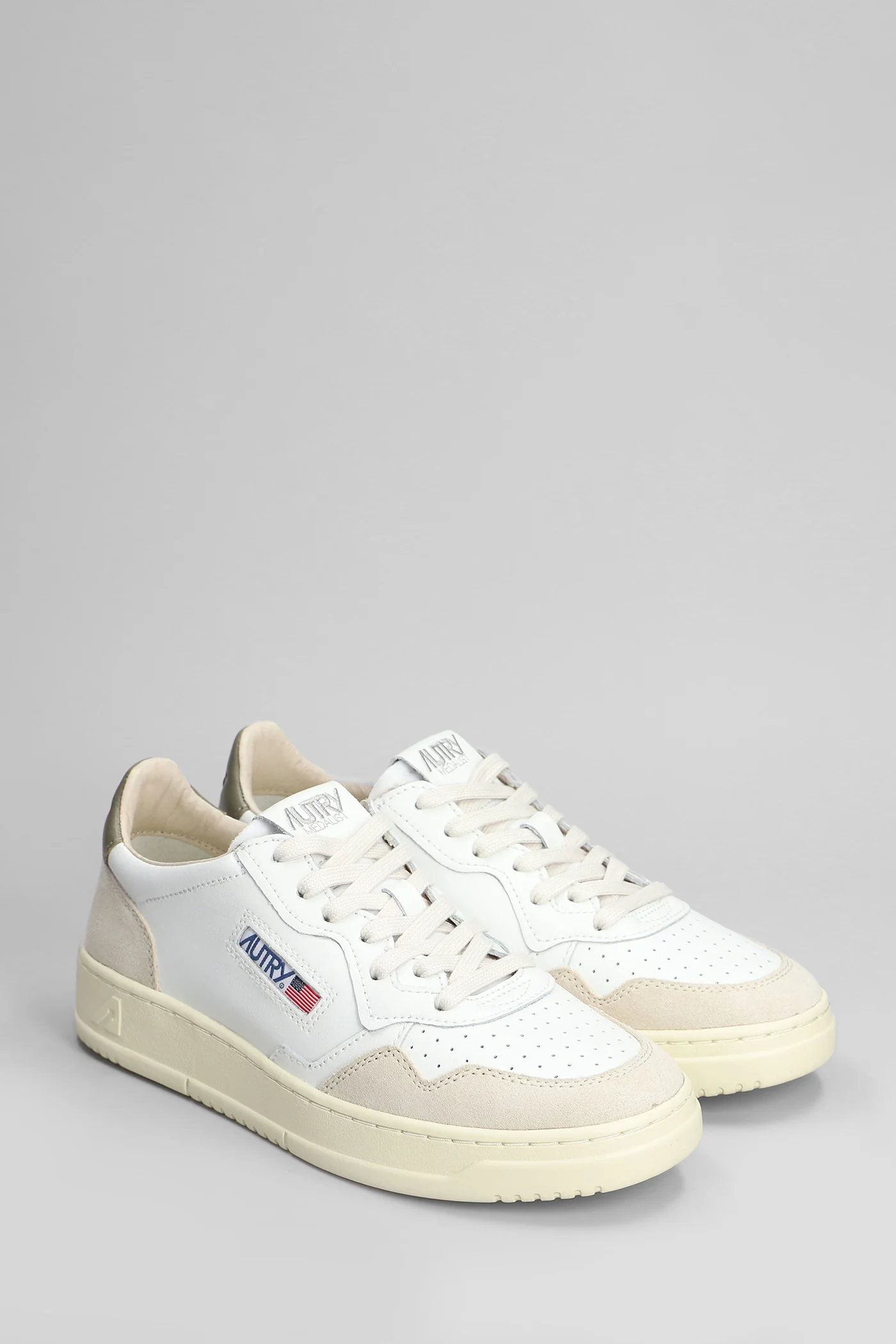 Medalist Sneakers in white suede and leather - Image 2