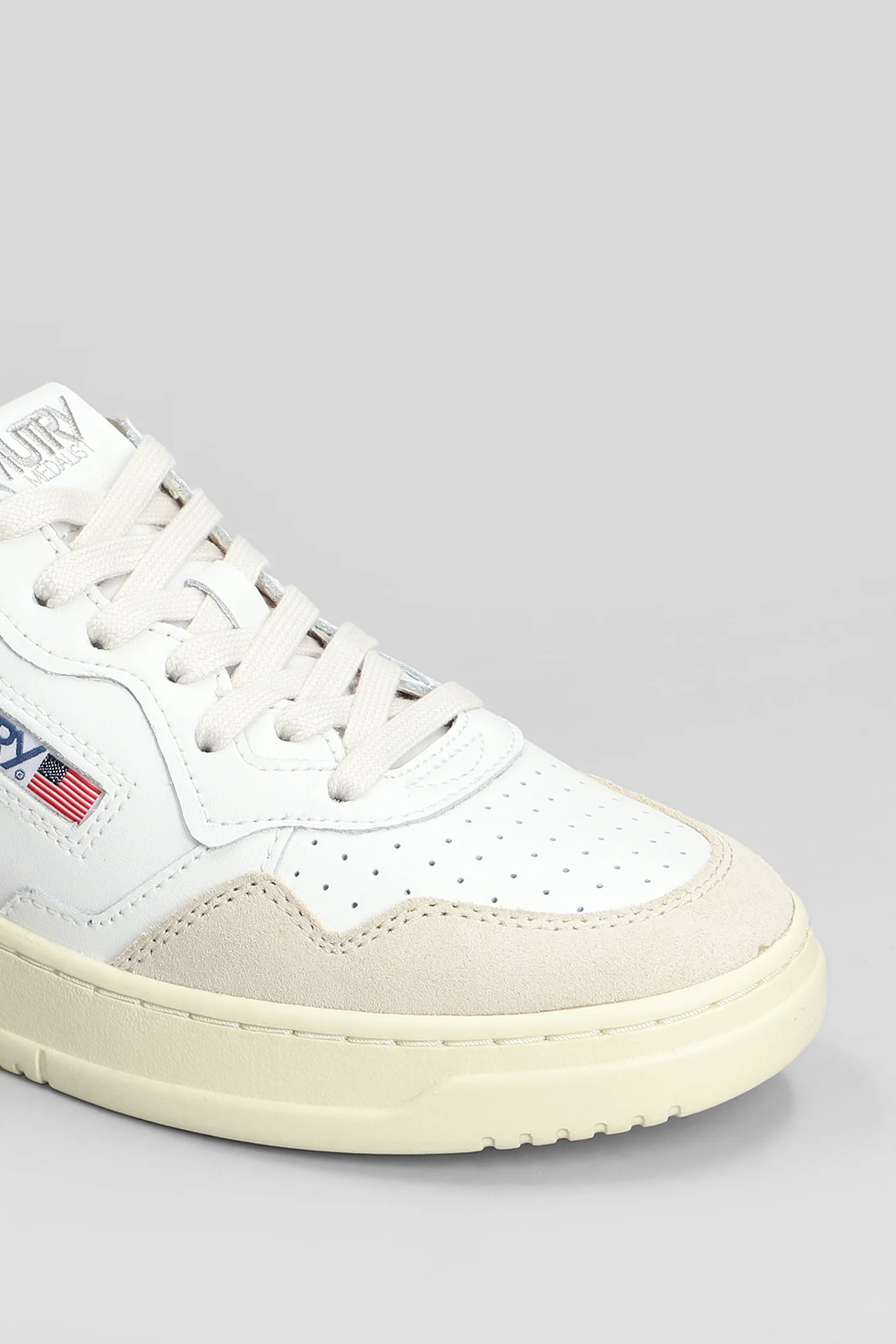 Medalist Sneakers in white suede and leather - Image 5
