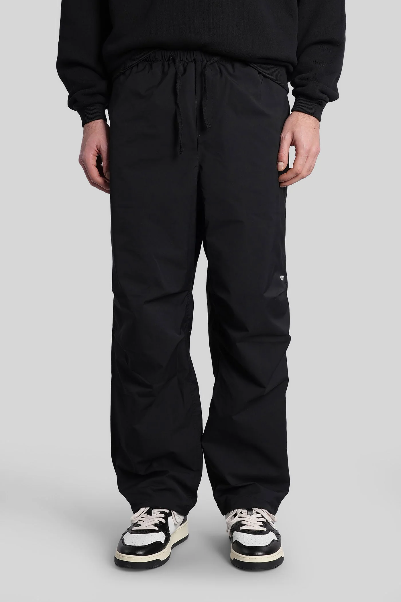Pants in black cotton
