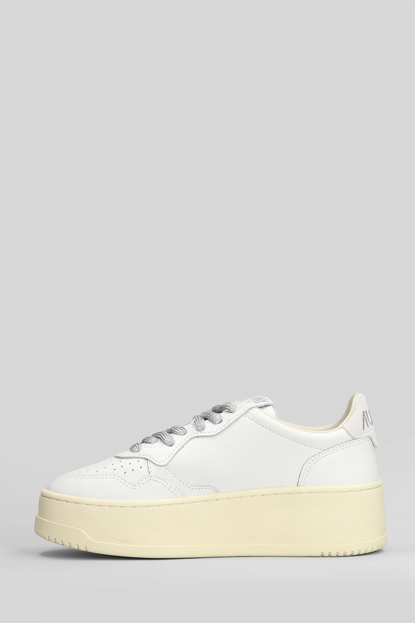 Platform low Sneakers in white leather - Image 3