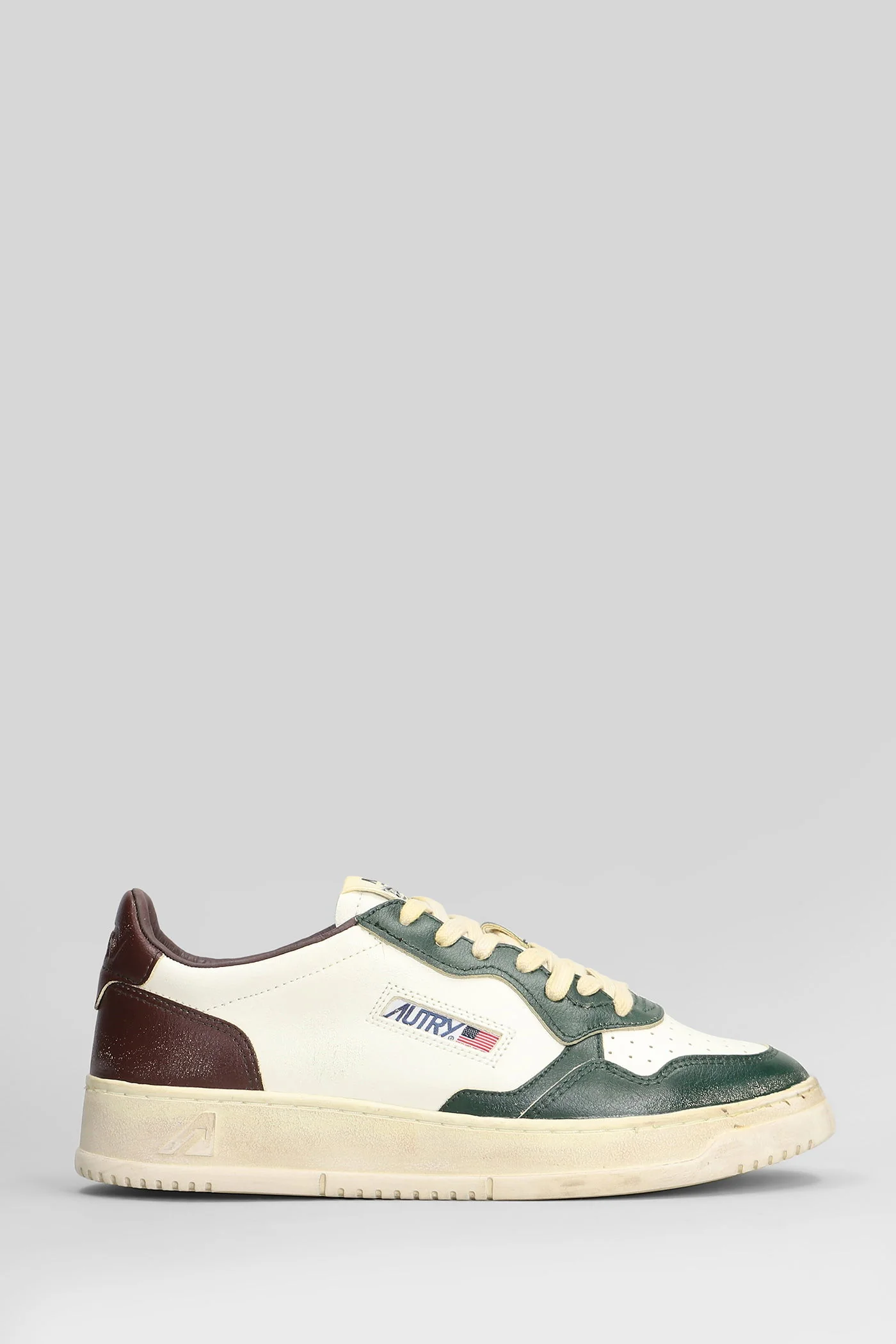Sup Vint Low Sneakers in green leather