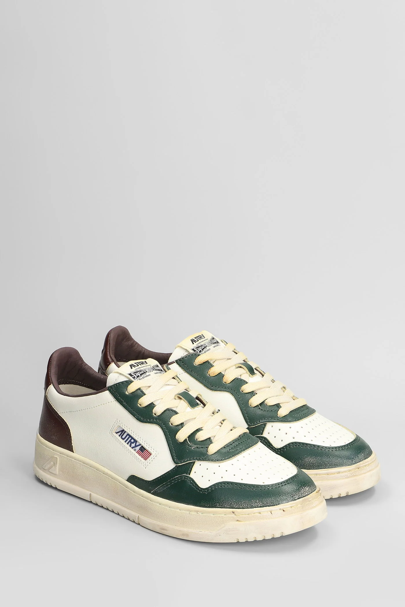 Sup Vint Low Sneakers in green leather - Image 2