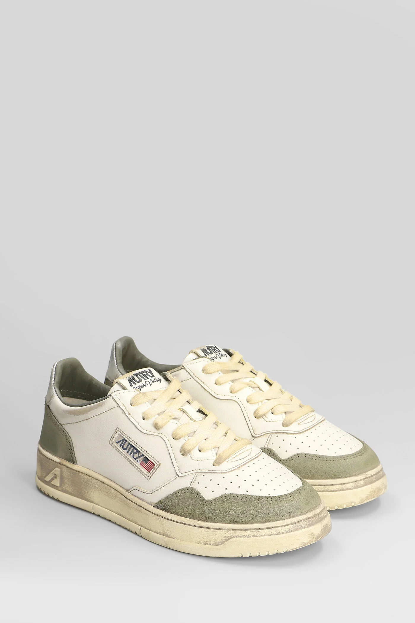 Sup Vint Low Sneakers in green suede and leather - Image 2