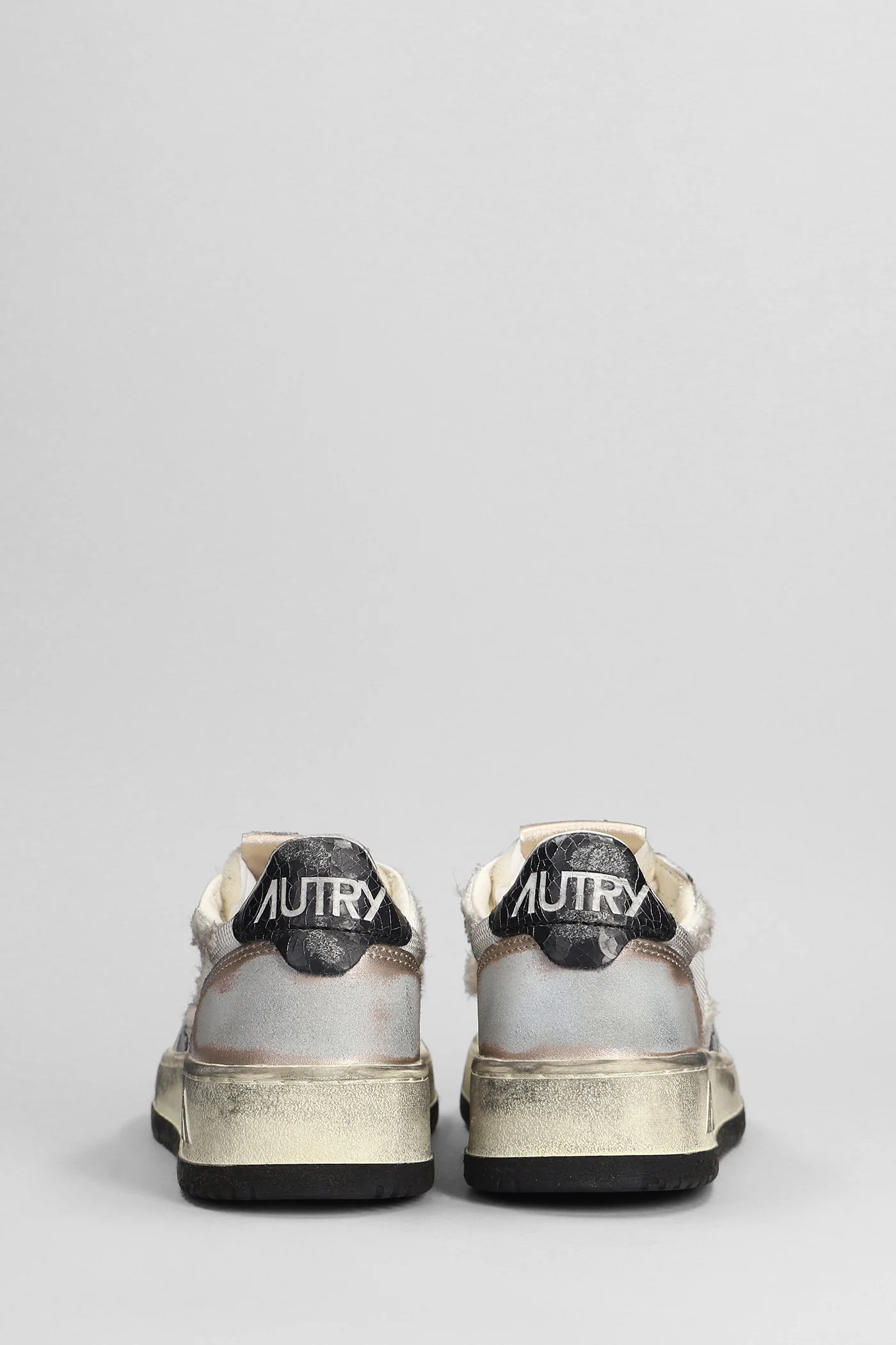 Sup Vint Low Sneakers in white leather and fabric - Image 4