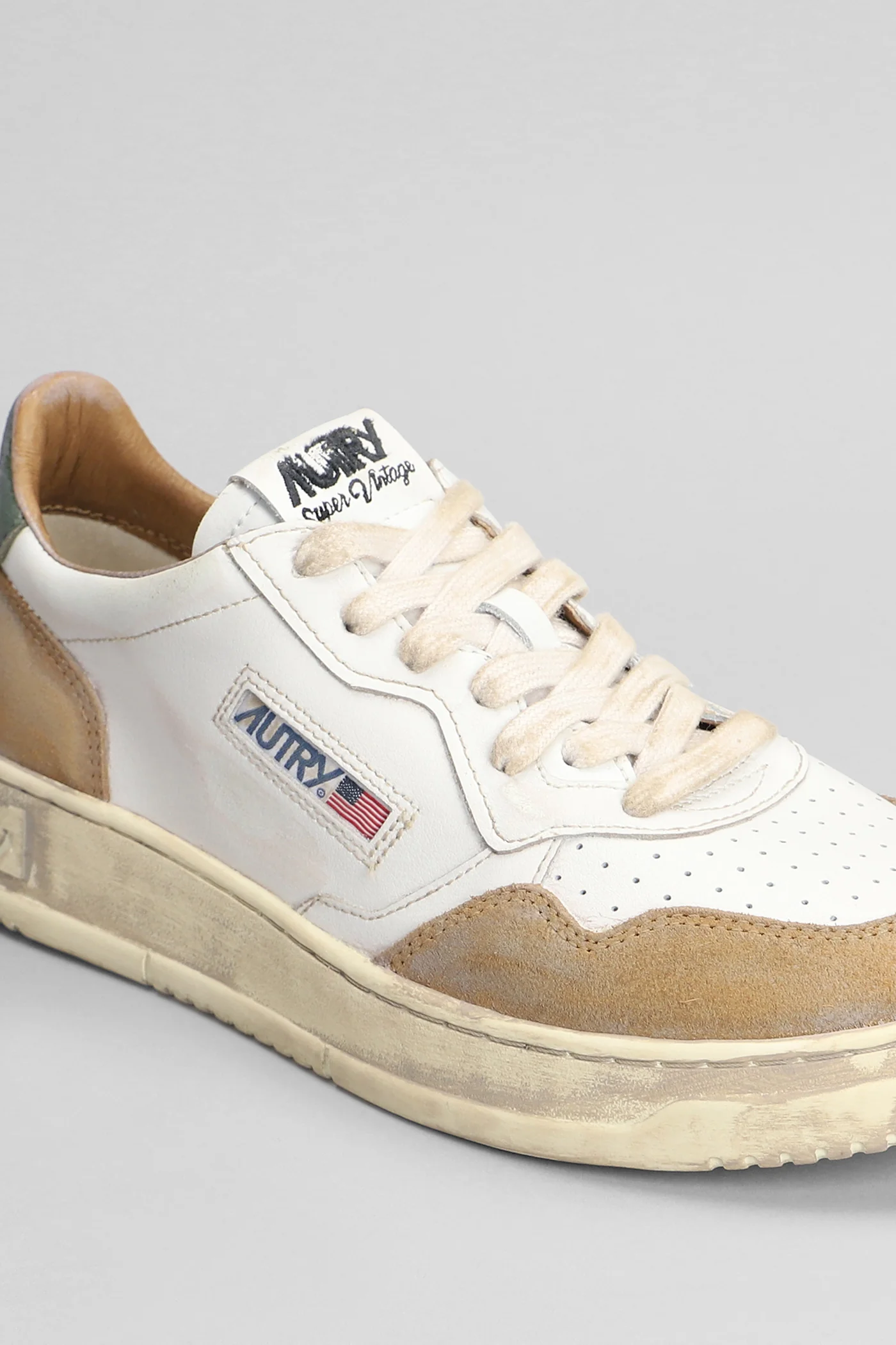 Sup Vint Low Sneakers in white suede and leather - Image 5