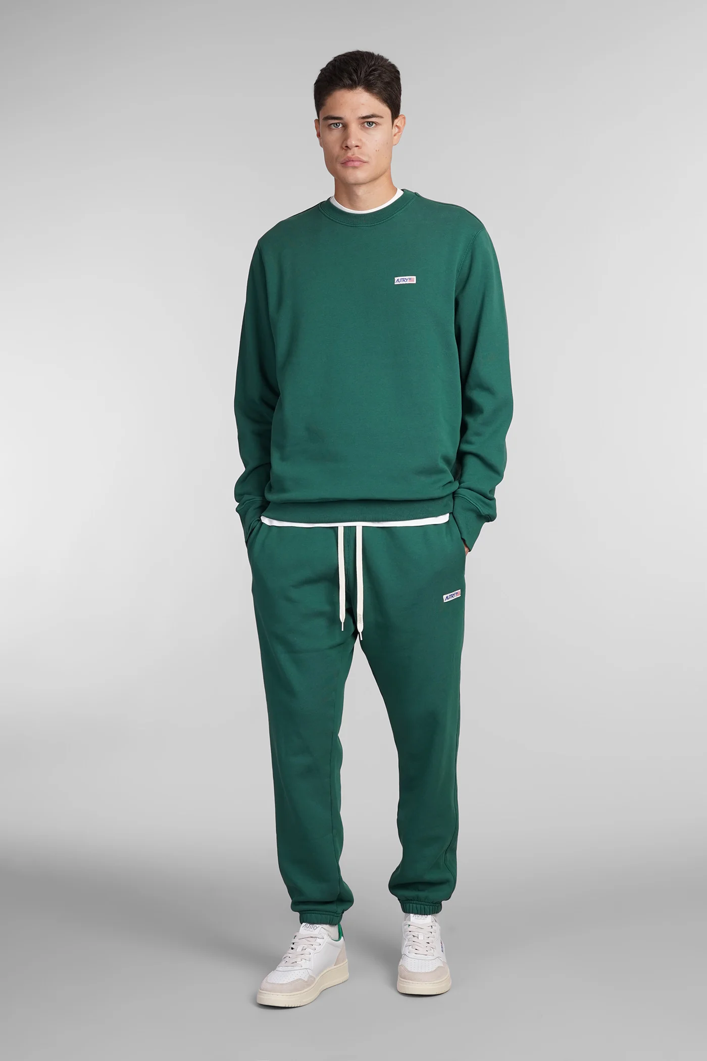 Sweatshirt in green cotton - Image 2