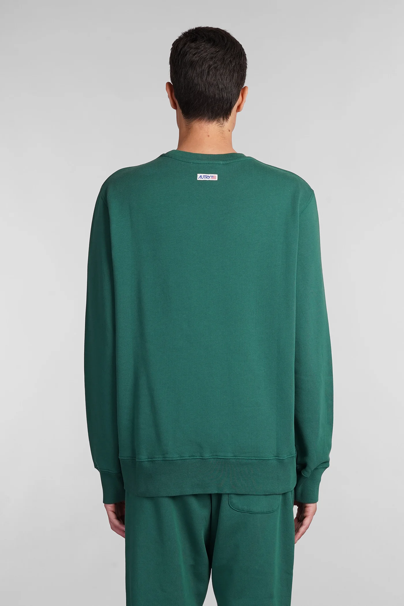 Sweatshirt in green cotton - Image 3