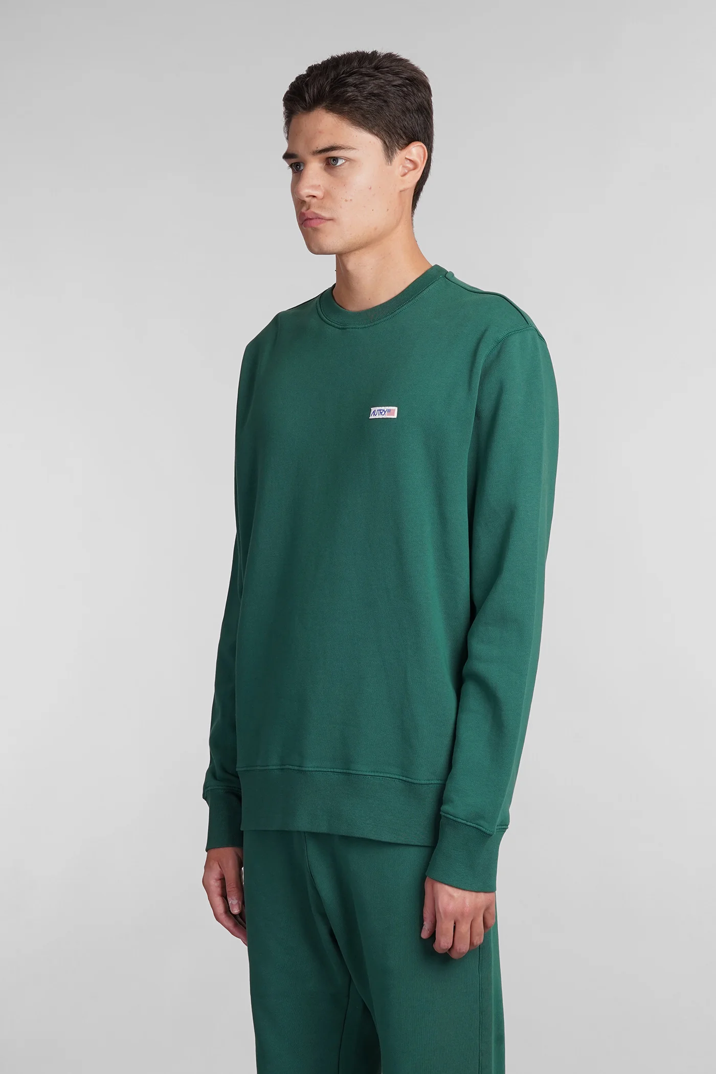 Sweatshirt in green cotton - Image 4
