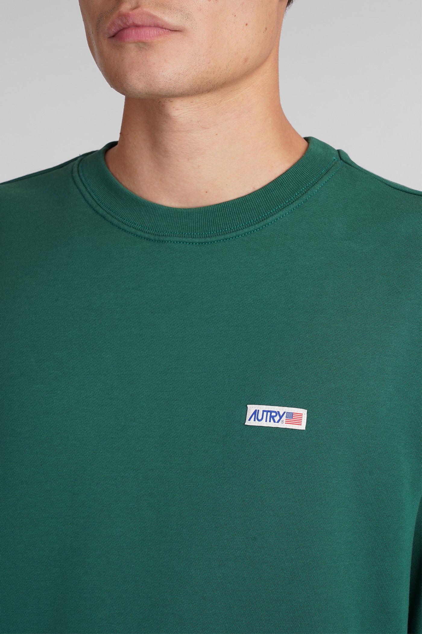 Sweatshirt in green cotton - Image 5