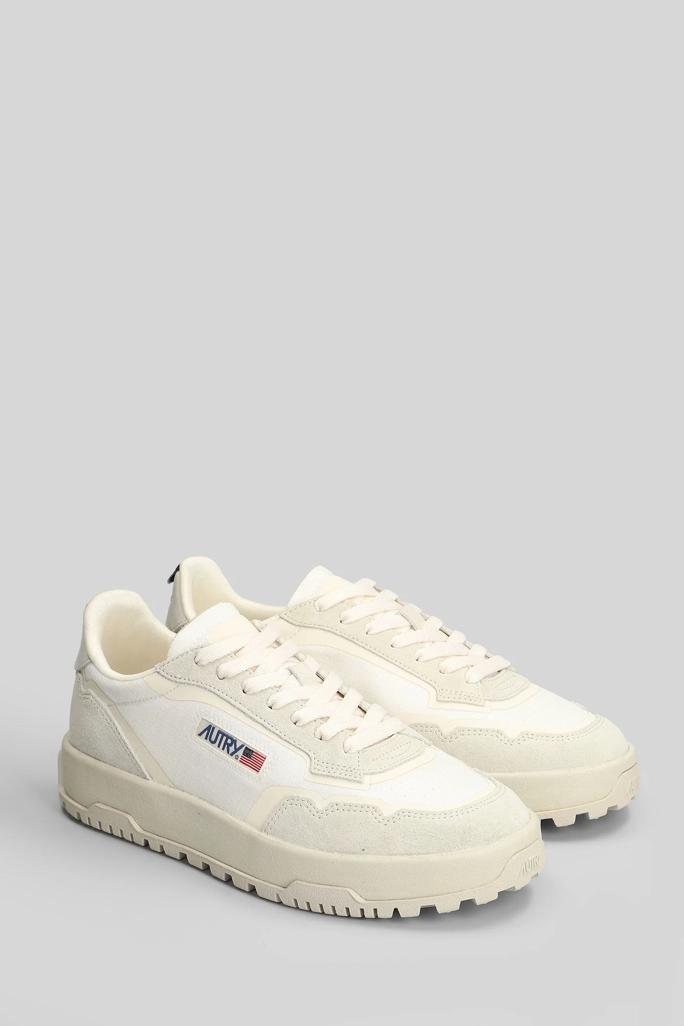 Wildpace Low Sneakers in white Suede and fabric - Image 7