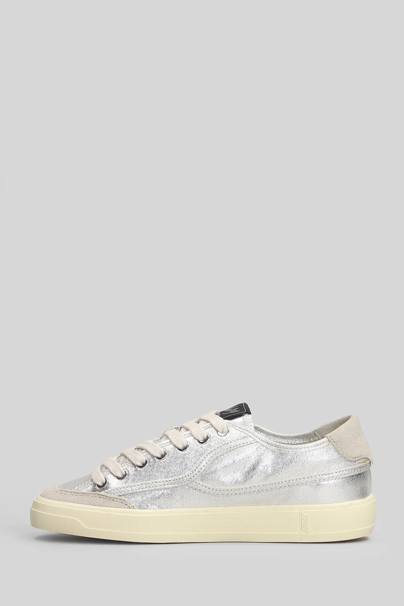 Windscape Low Sneakers in silver canvas - Image 3