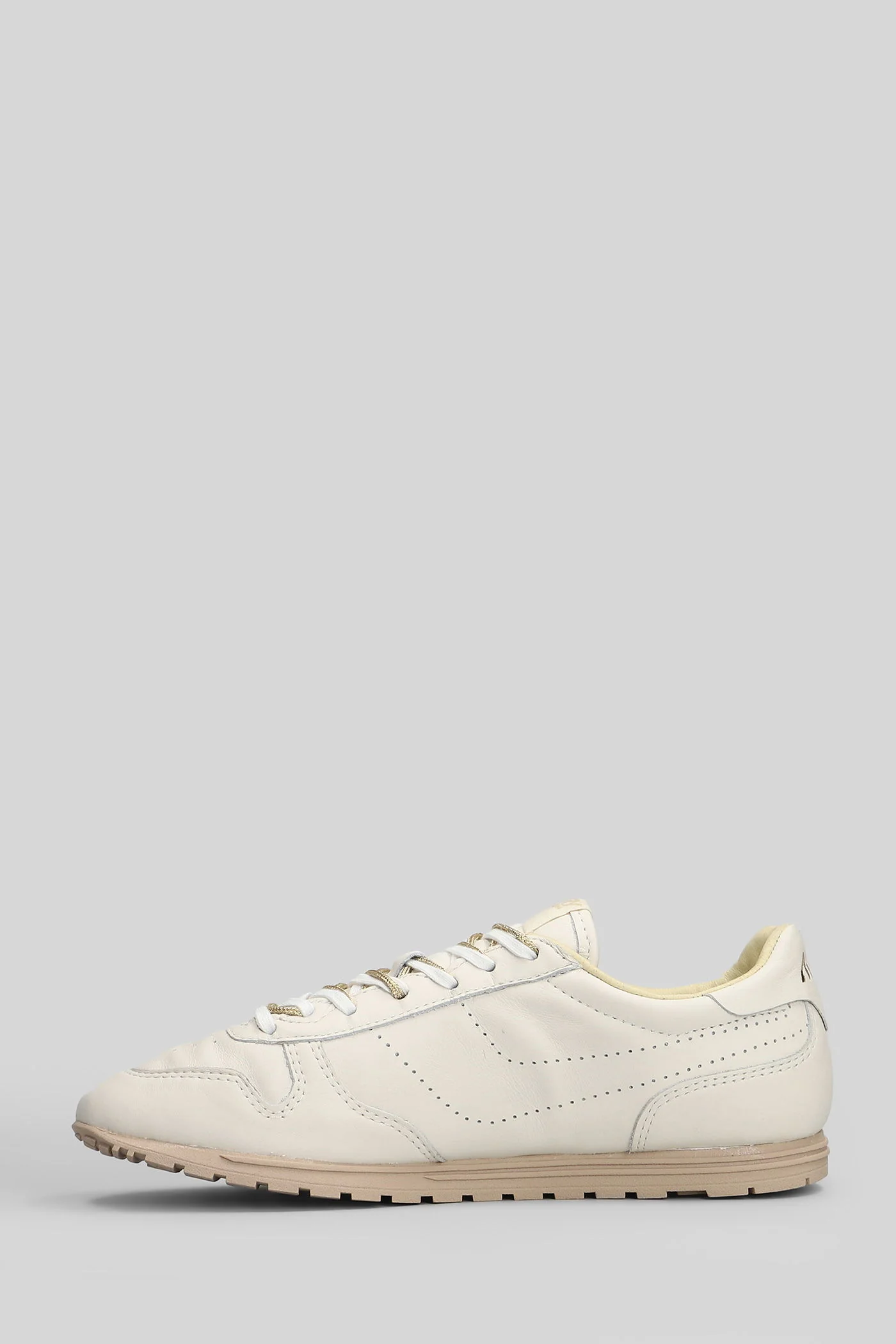 Windspin Low Sneakers in beige leather - Image 3