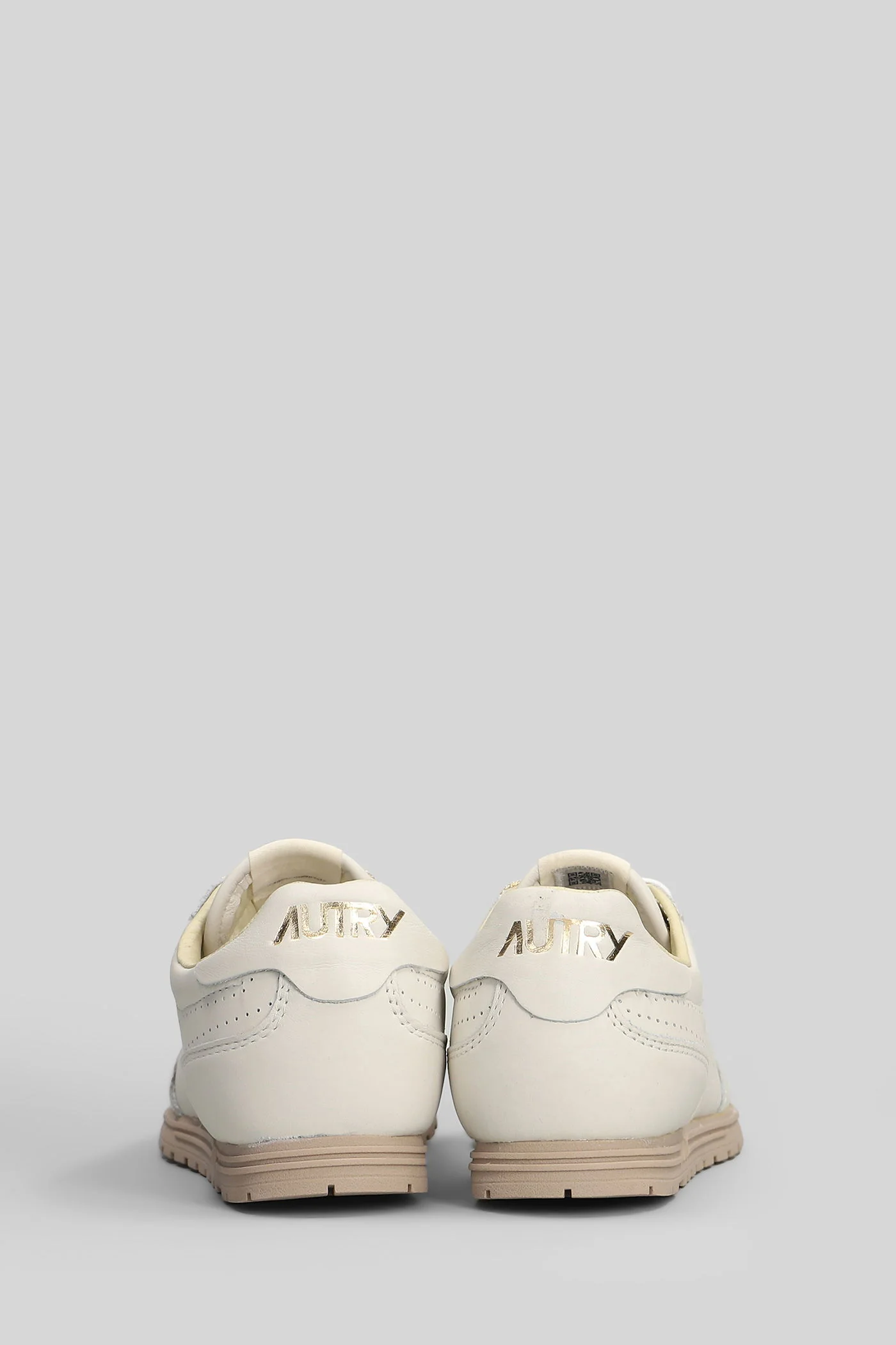 Windspin Low Sneakers in beige leather - Image 4