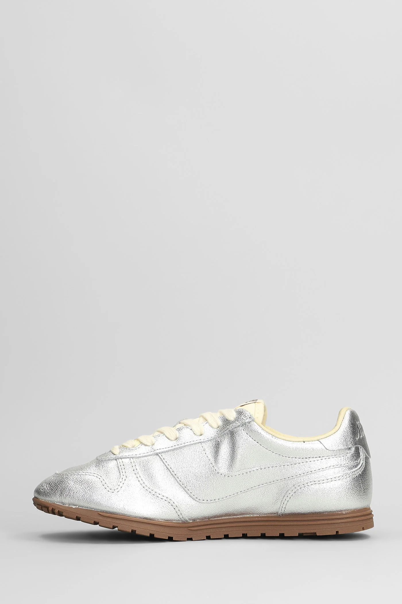 Windspin Low Sneakers in silver leather - Image 3