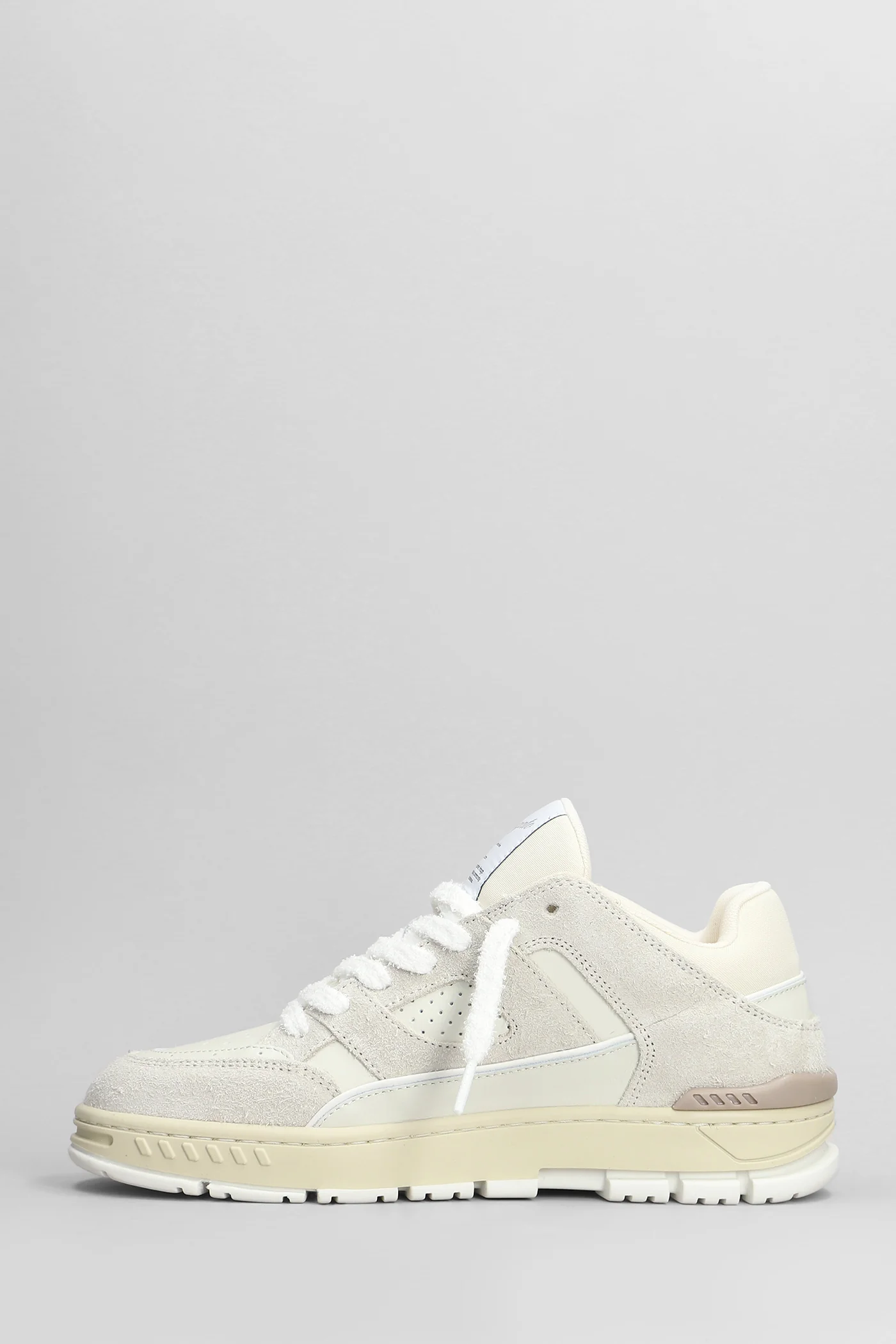 Area Lo Fluffy Sneakers in beige suede and leather - Image 3
