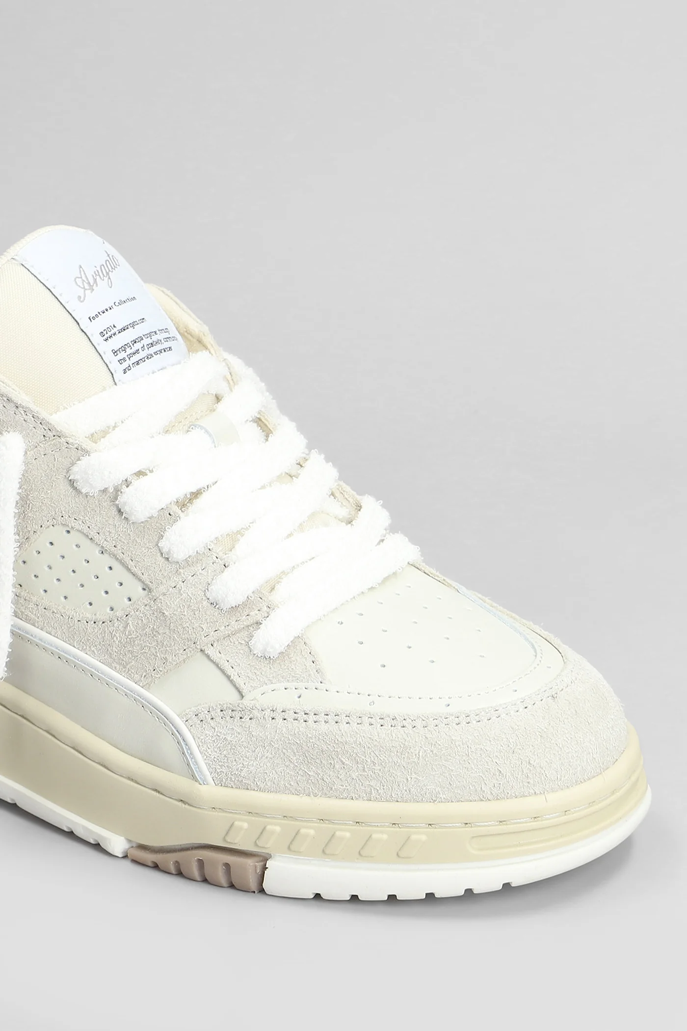 Area Lo Fluffy Sneakers in beige suede and leather - Image 5