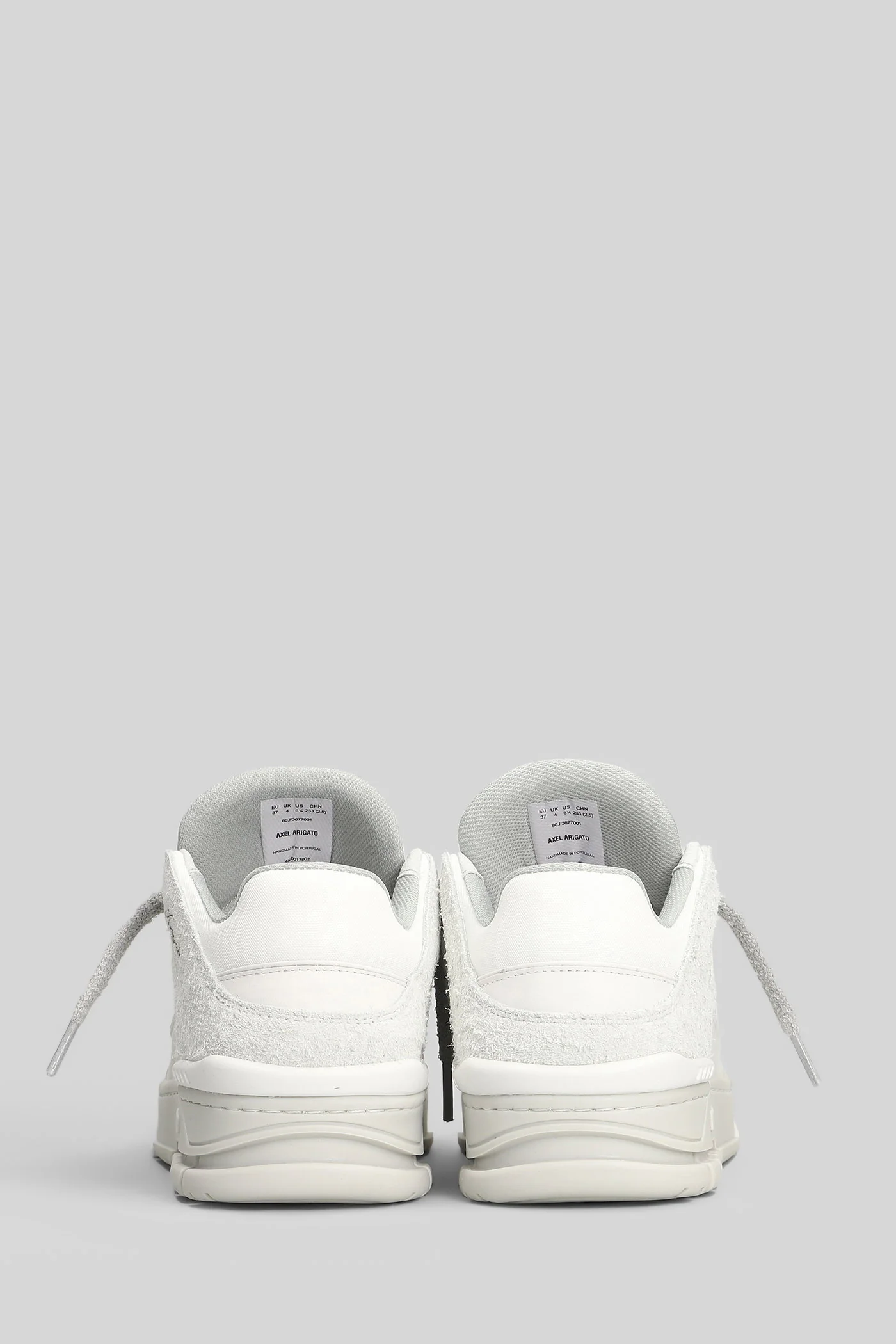 Area Lo Fluffy Sneakers in white suede and leather - Image 4