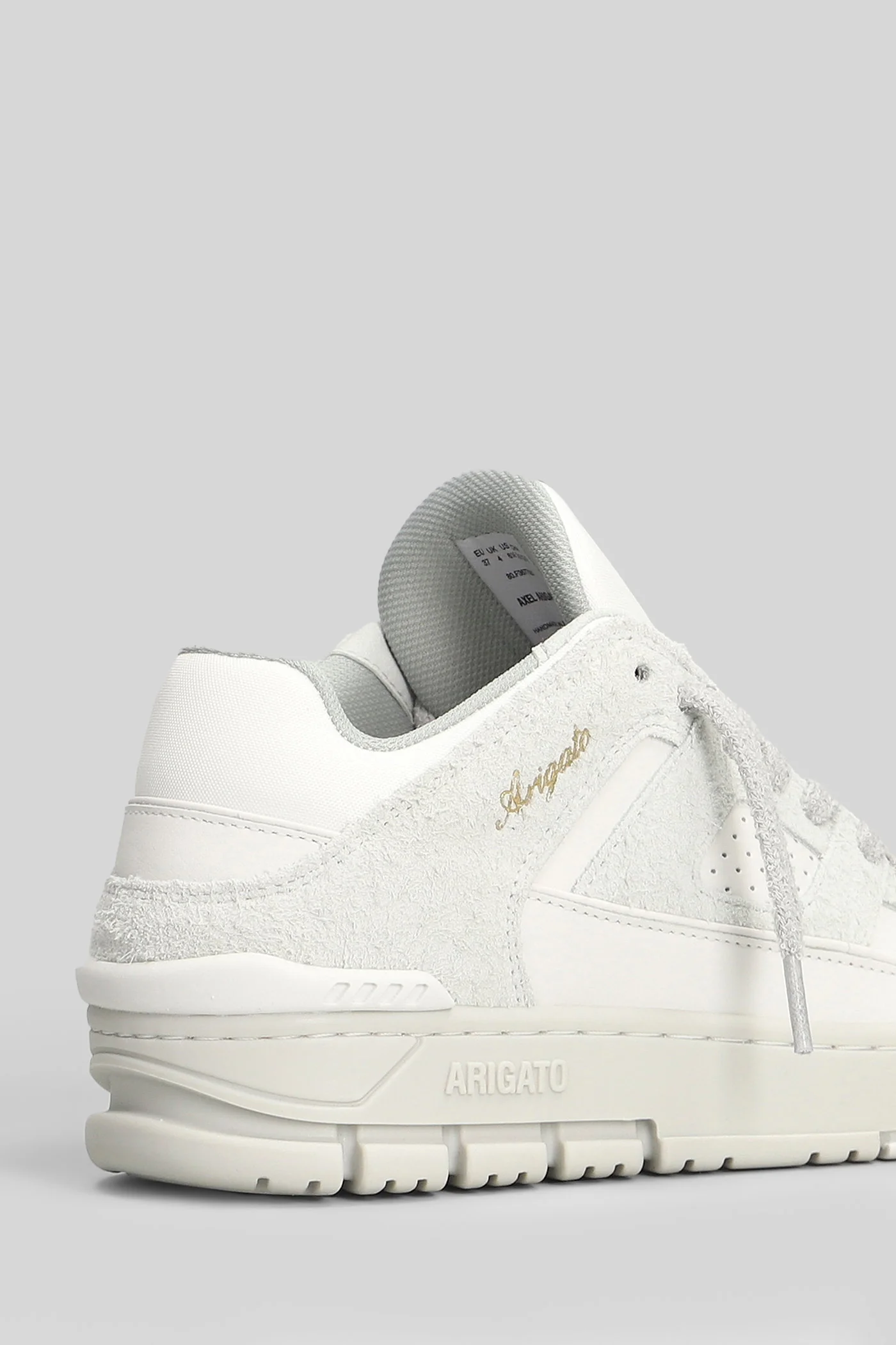 Area Lo Fluffy Sneakers in white suede and leather - Image 5