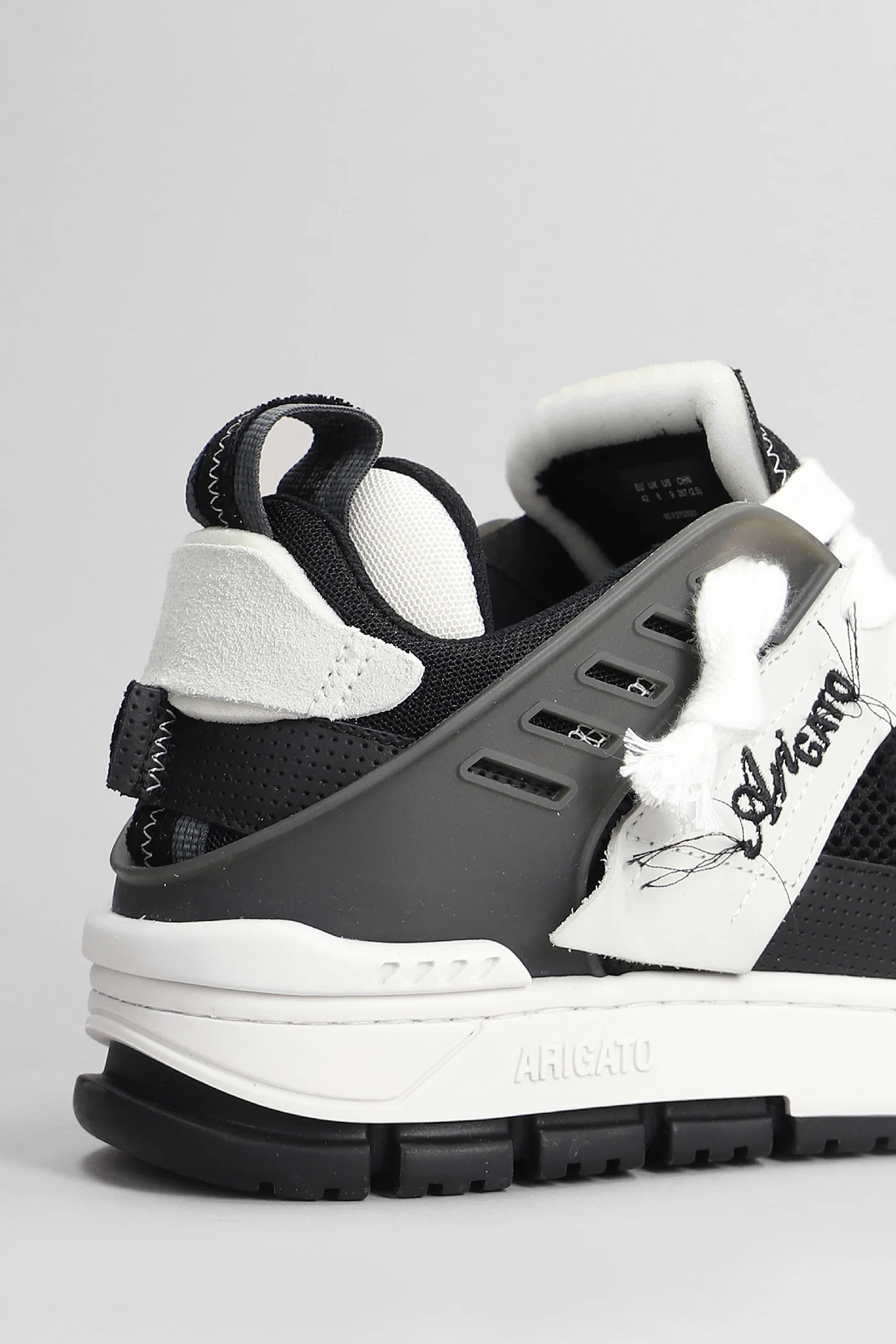 Area Patchwork Sneakers in black leather and fabric - Image 5