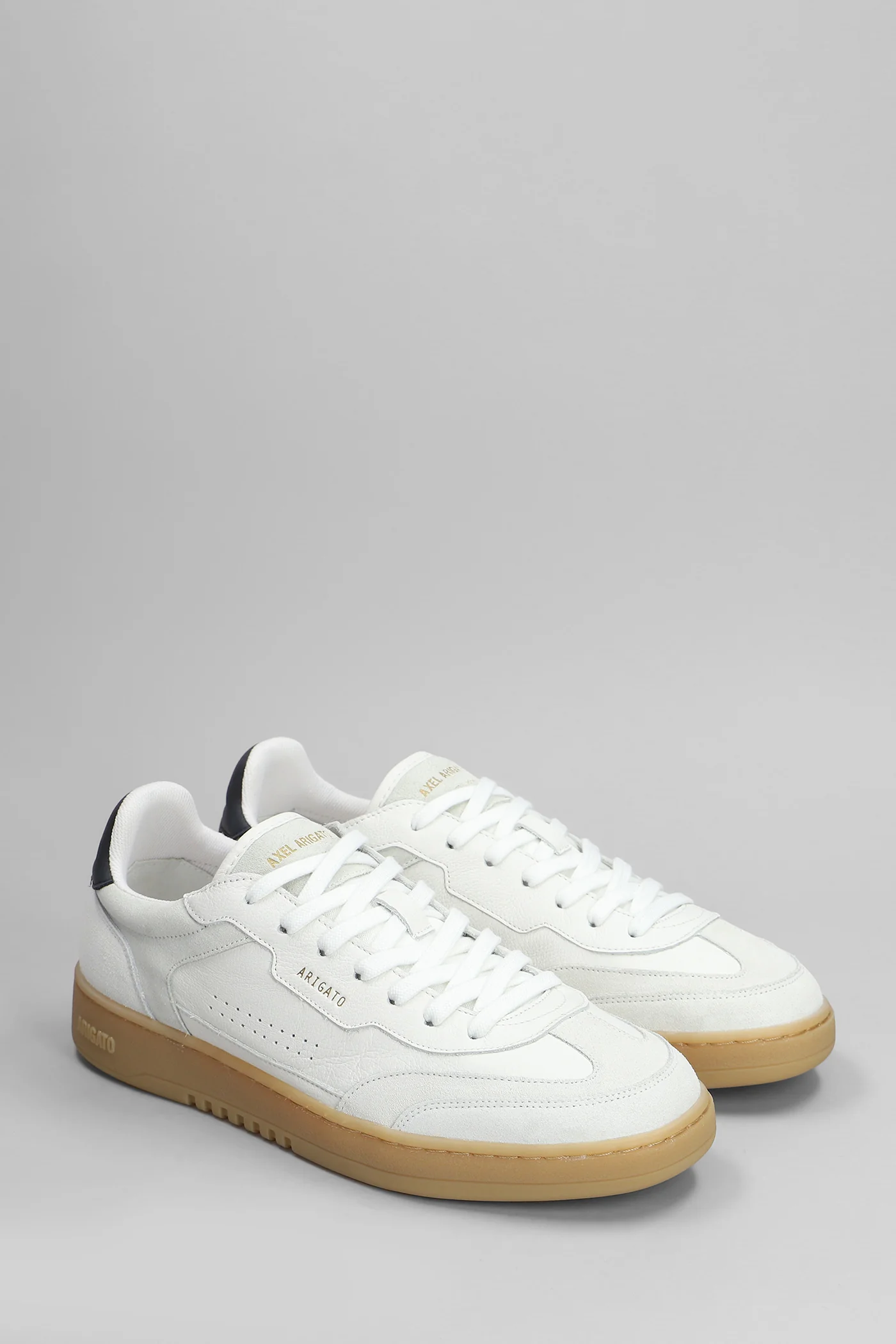 Dice T-Toe Sneakers in white suede and leather - Image 2