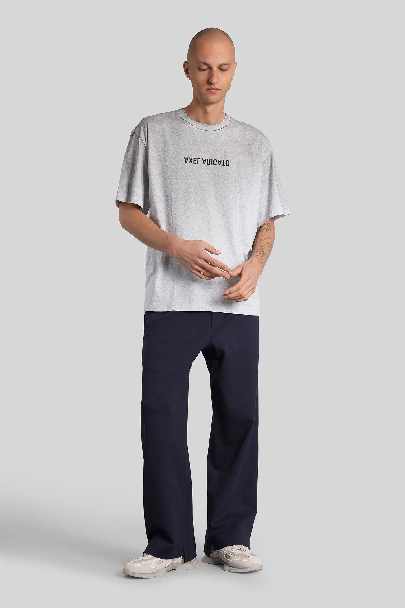 Distort Light T-Shirt in grey cotton - Image 2