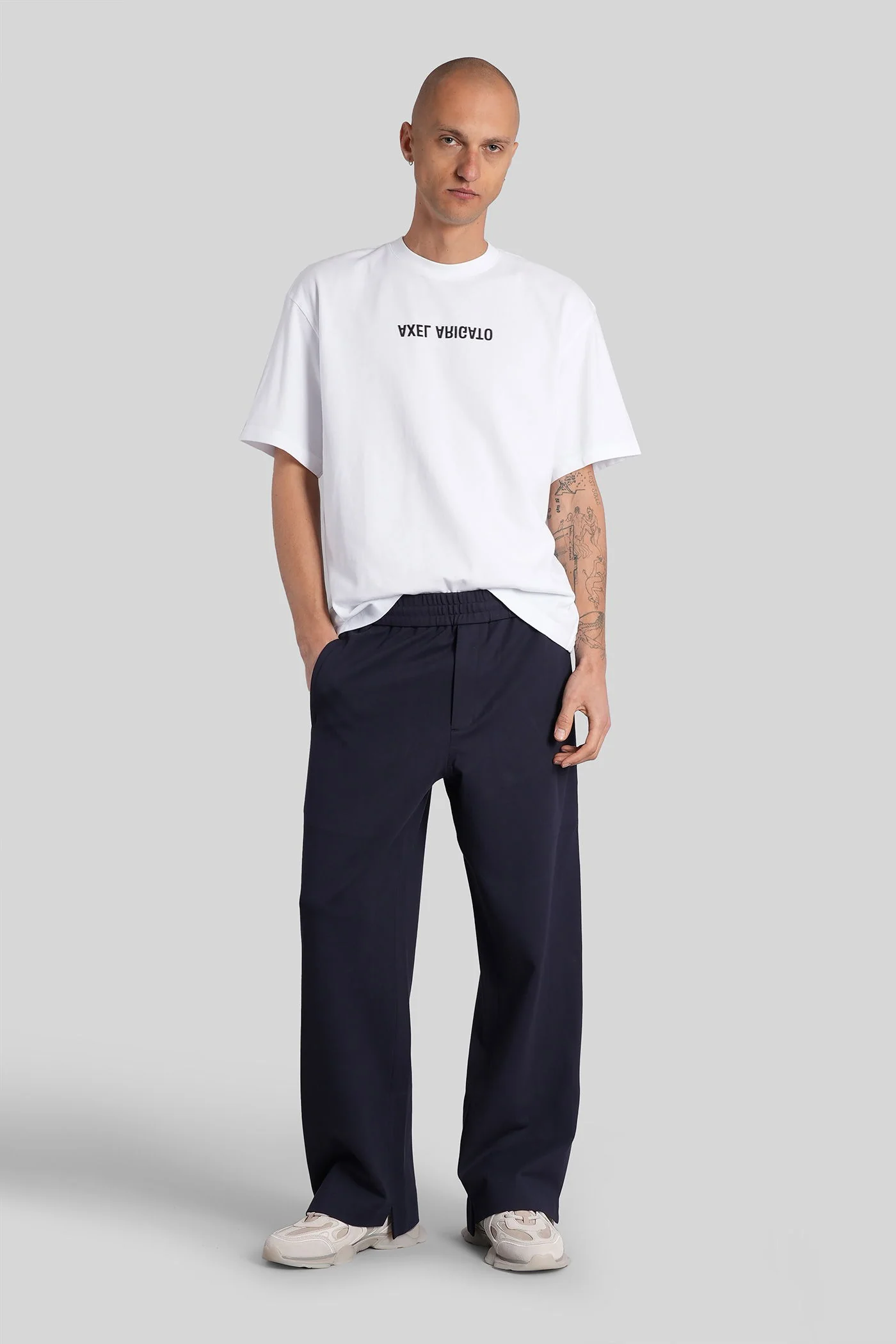 Distort Washed T-Shirt in white cotton - Image 2