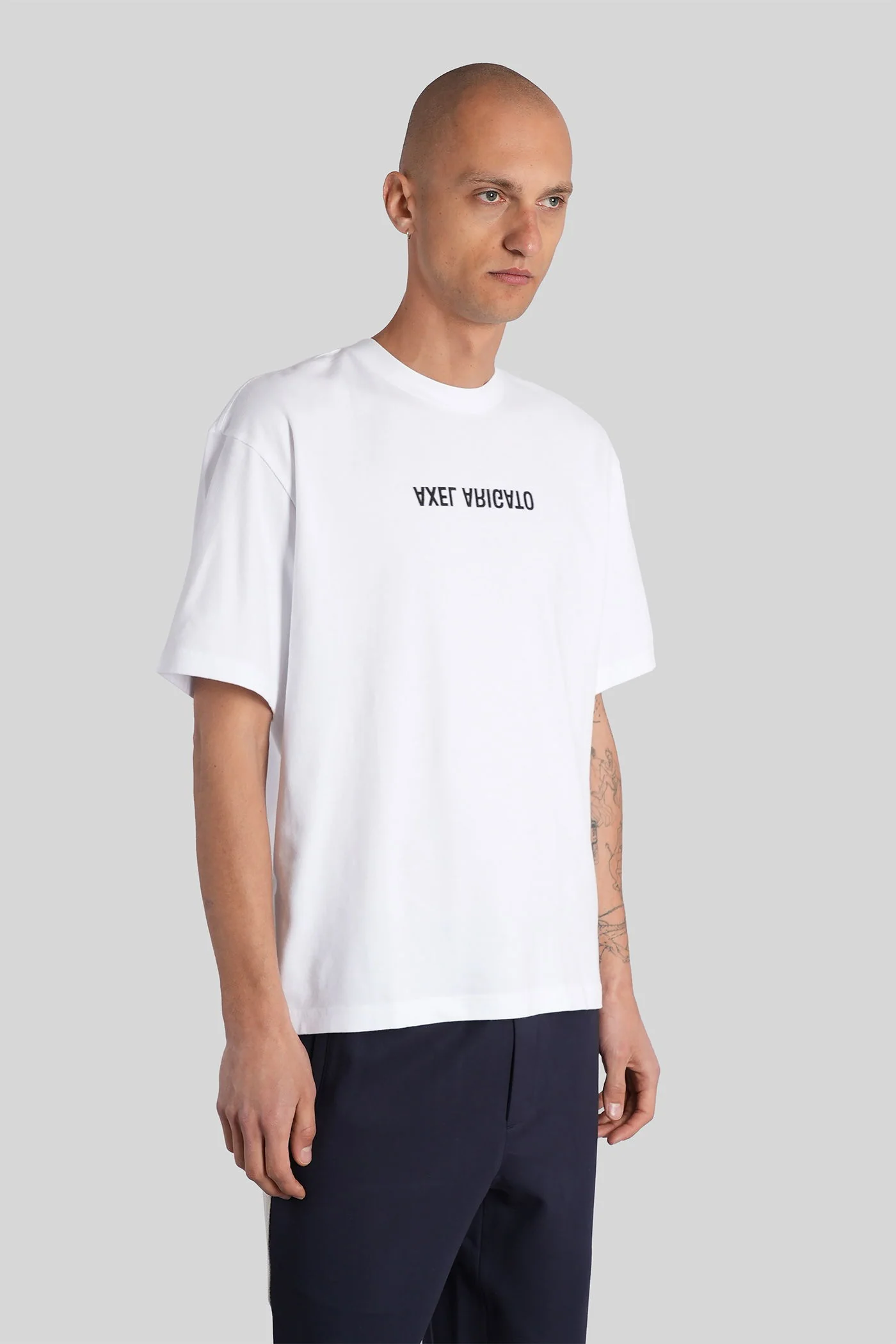Distort Washed T-Shirt in white cotton - Image 4