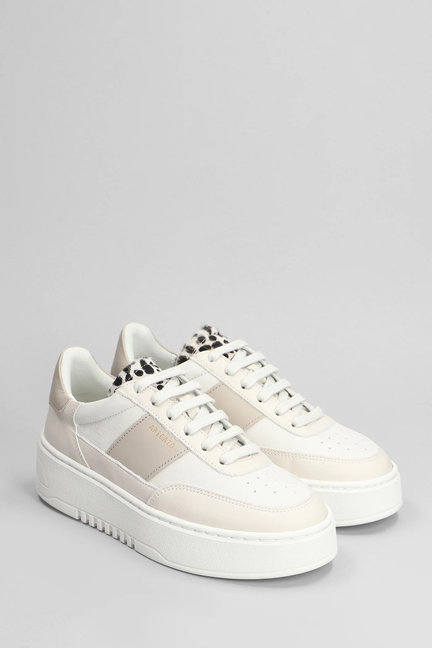 Orbit Vintage Sneakers in beige leather - Image 2